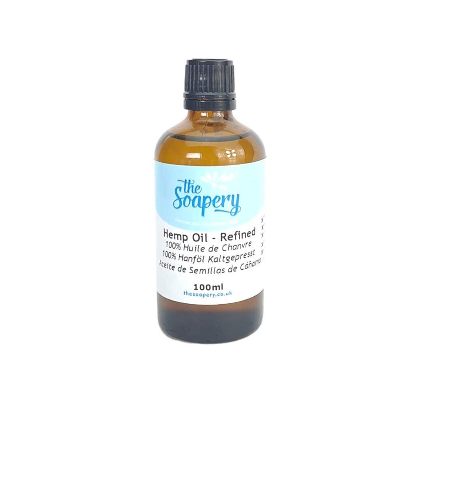 Refined Hemp Oil 100ml - 100% Pure & Natural - Carrier Oil for Massage, Skin & Hair Care