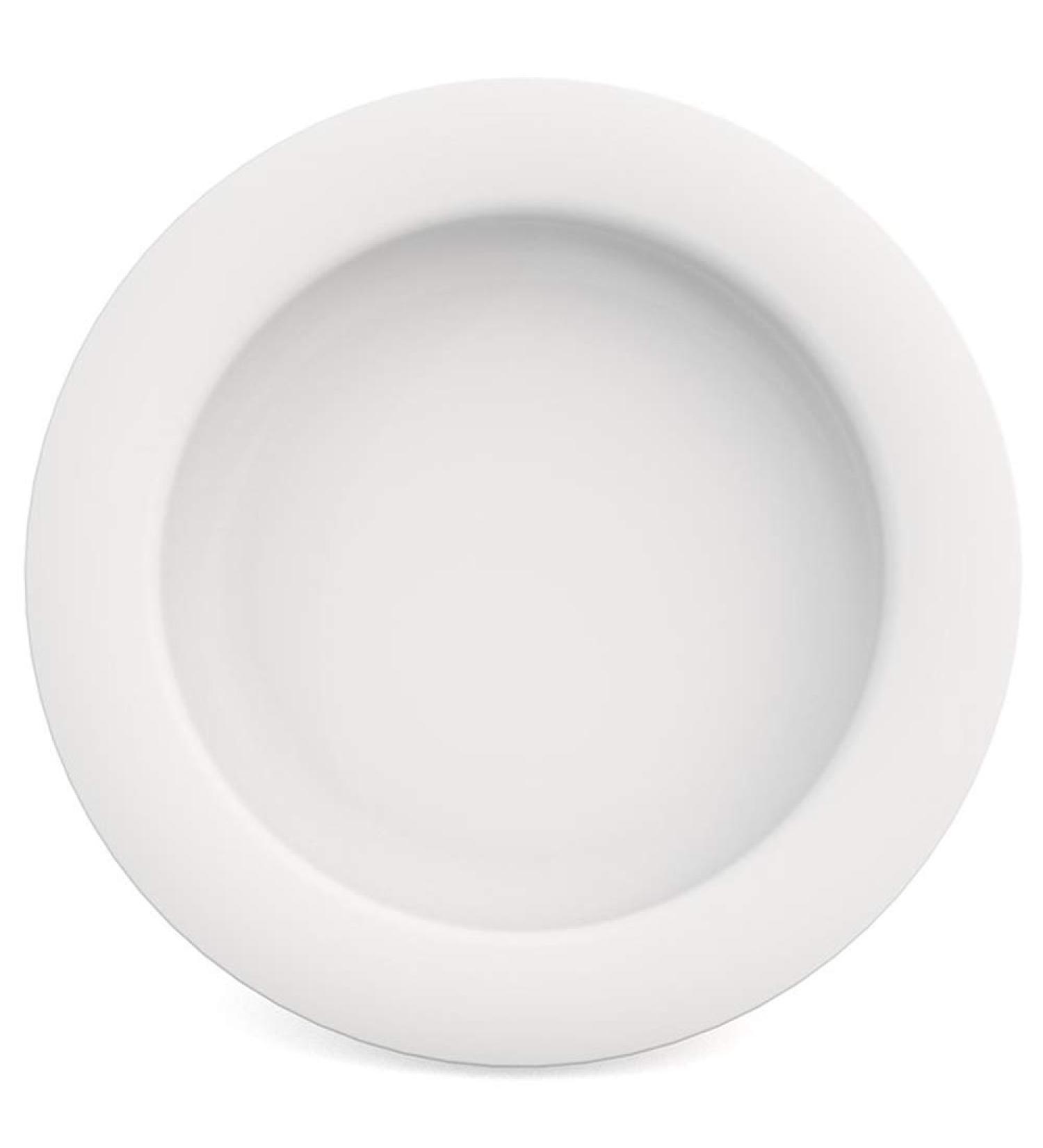 Ornamin 20cm White Melamine Plate with Sloped Base (Model 902) | Non-Slip Eating Aid Plate Guard - Buy Online on GoSupps.com