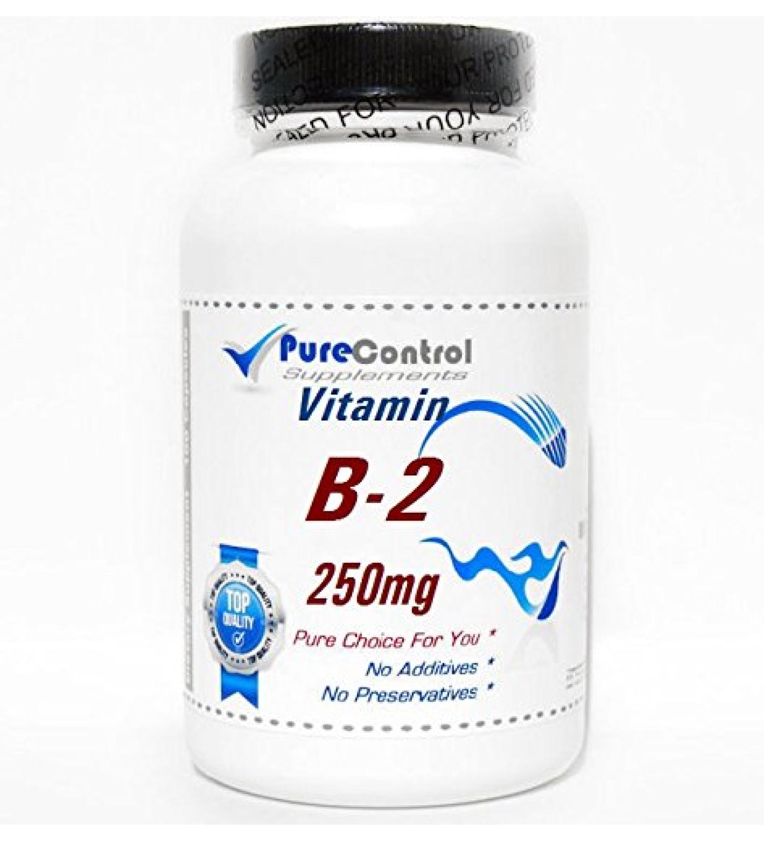 B-2 Vitamin 250mg // 200 Capsules // Pure // by PureControl Supplements