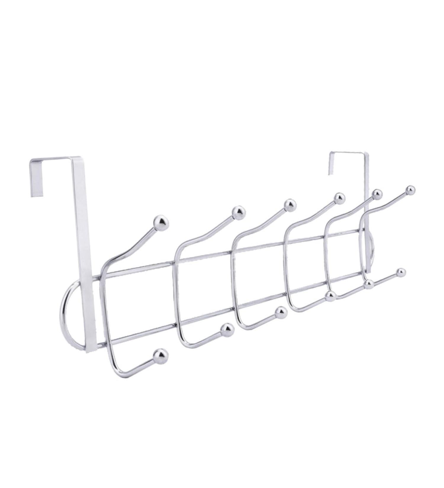 STOBAZA 6 Home Stainless Rack Organizer Hanger Kitchen Steel Hooks Cabinet Storage Hook Clothes for Door - Buy Online on GoSupps.com