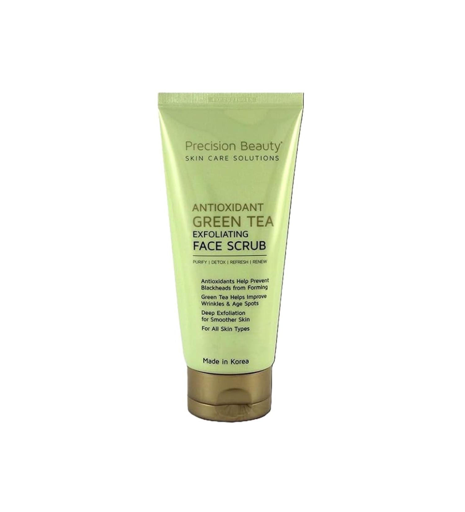 Precision Beauty Green Tea Exfoliating Face Scrub Antioxidant Formula Paraben Free 8 Fl Oz