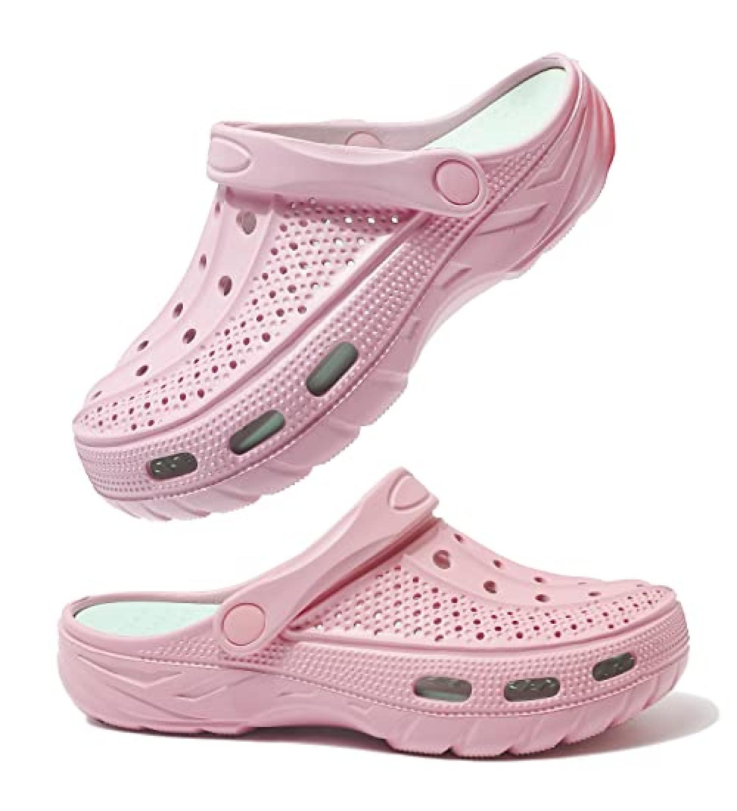 INMINPIN Orthopedic Garden Clogs with Arch Support & Plantar Fasciitis Insoles - Sweet Pink (Size 8-9 Women/6-7 Men) - Buy Online on GoSupps.com