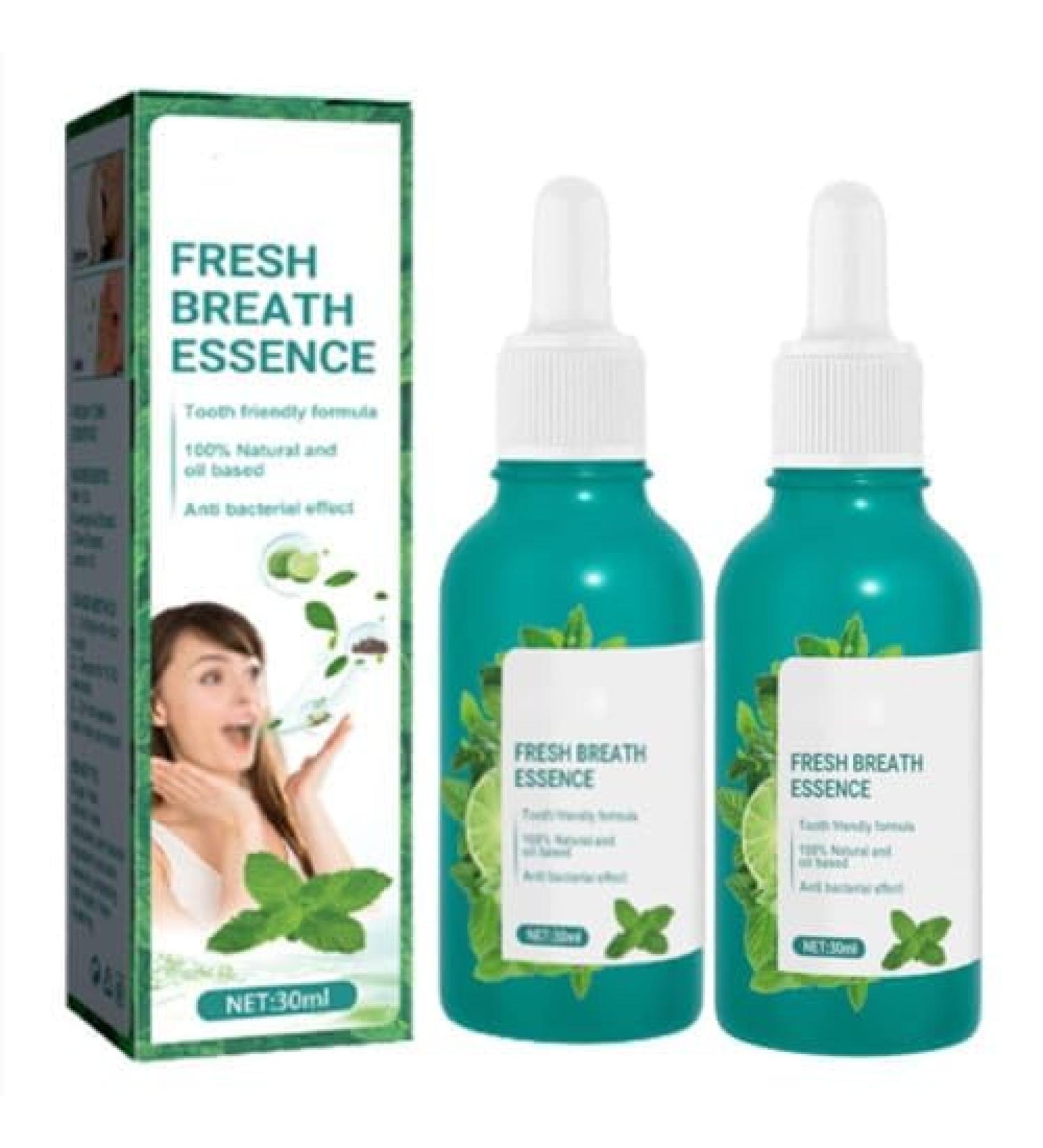 Fresh Breath Oral Care Essence - Natural Breath Freshening Drops (2PCs) | Freshen Teeth & Mouth - Buy Online on GoSupps.com