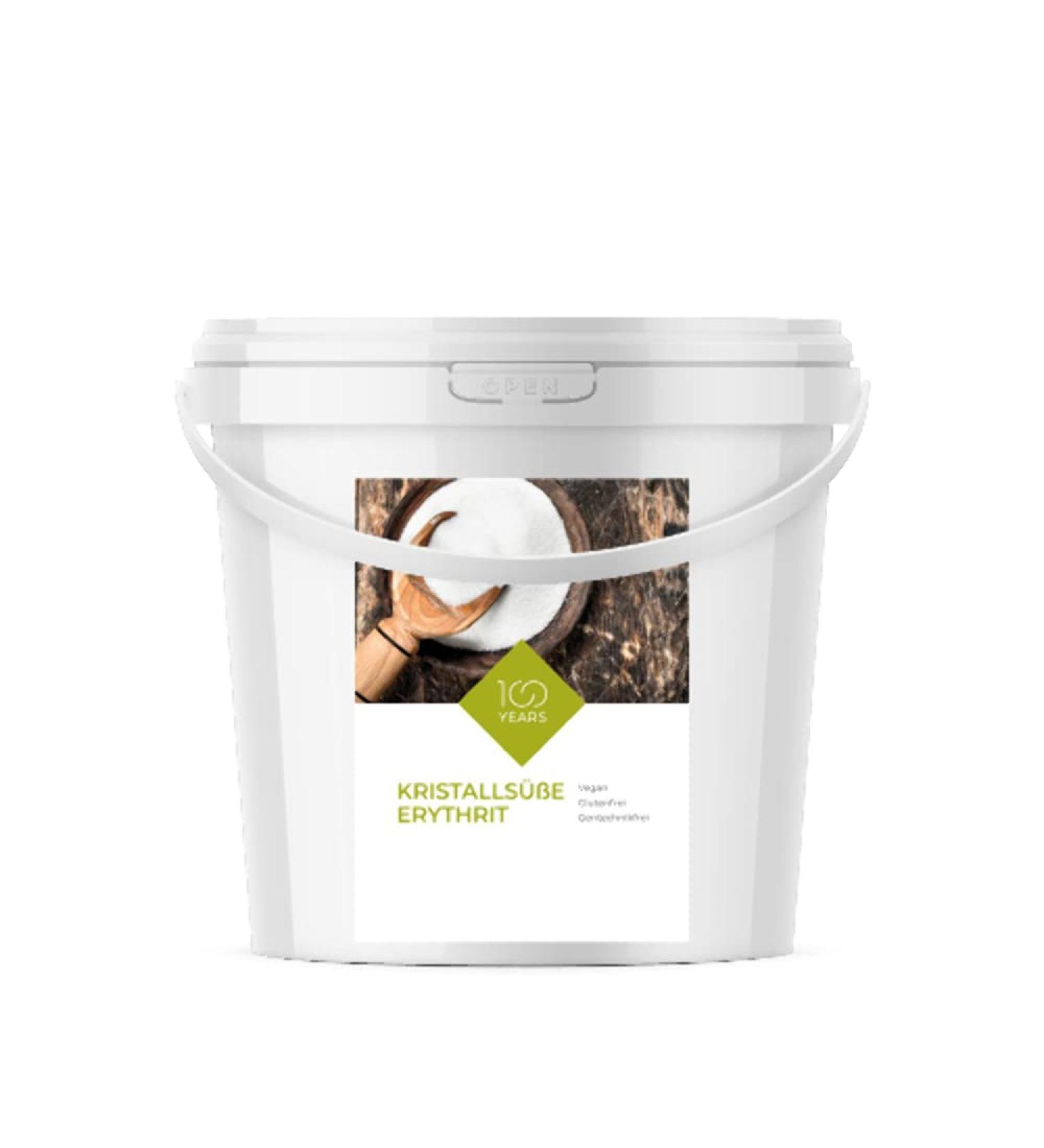 Erythritol 5kg Bucket - Natural Calorie-Free Sugar Substitute | 100years GmbH - Buy Online on GoSupps.com