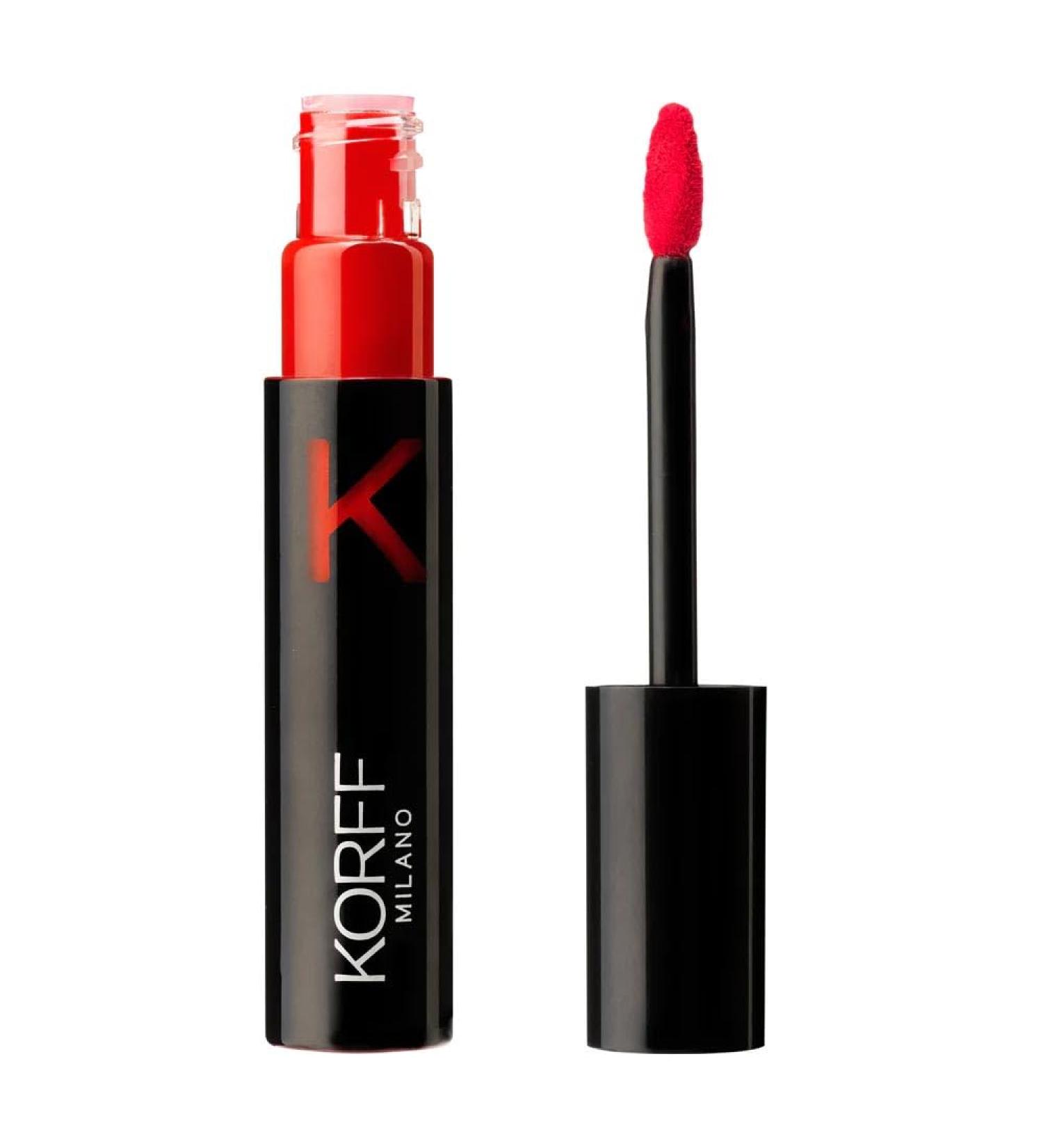 Korff Long-lasting Fluid Lipstick 12h soft and comfortable texture with hyaluronic acid and vitamin E glossy finish 03