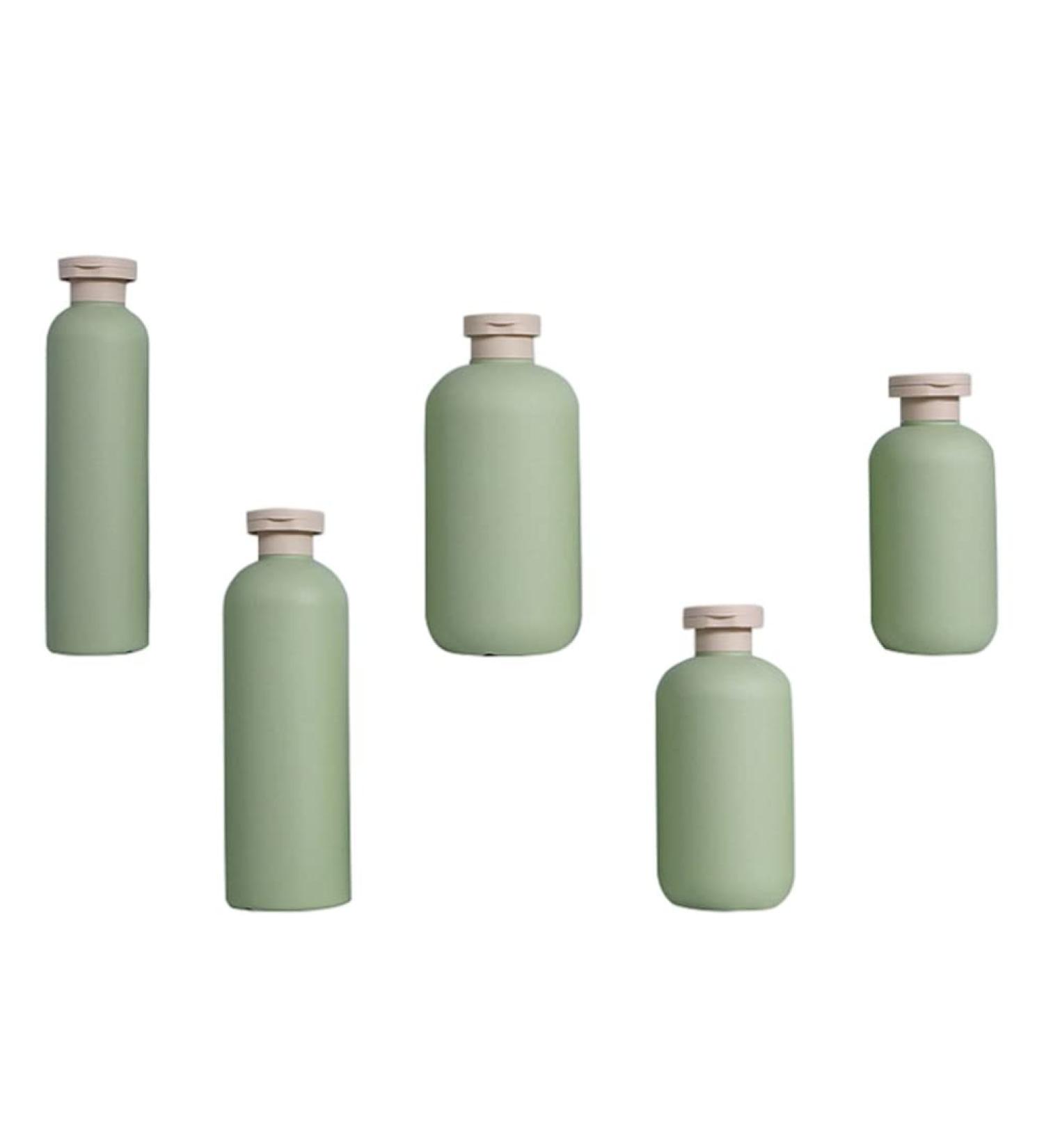 minkissy 3pcs Flip Cap Shampoo Bottles Empty Sub Package Squeeze Bottles Shower Gel Bottle Refillable Containers for Shampoo Lotions Cream Wash Conditioner Green 16.3x7.6cm - Buy Online on GoSupps.com