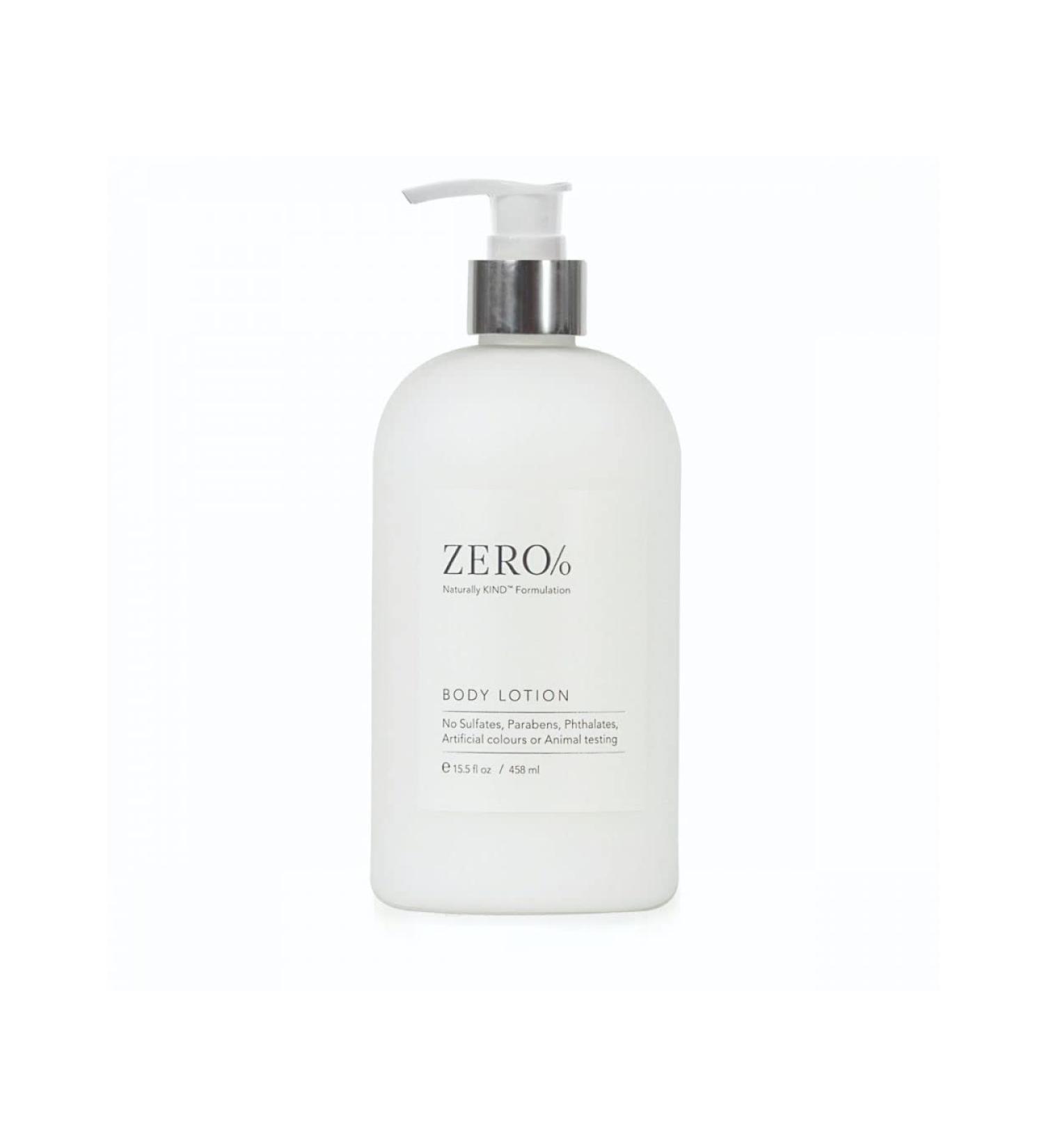 Zero% Unisex Body Lotion - 15.5oz | Light & Fresh Nourishing Formula - No Parabens, Sulfates, or Phthalates - Buy Online on GoSupps.com