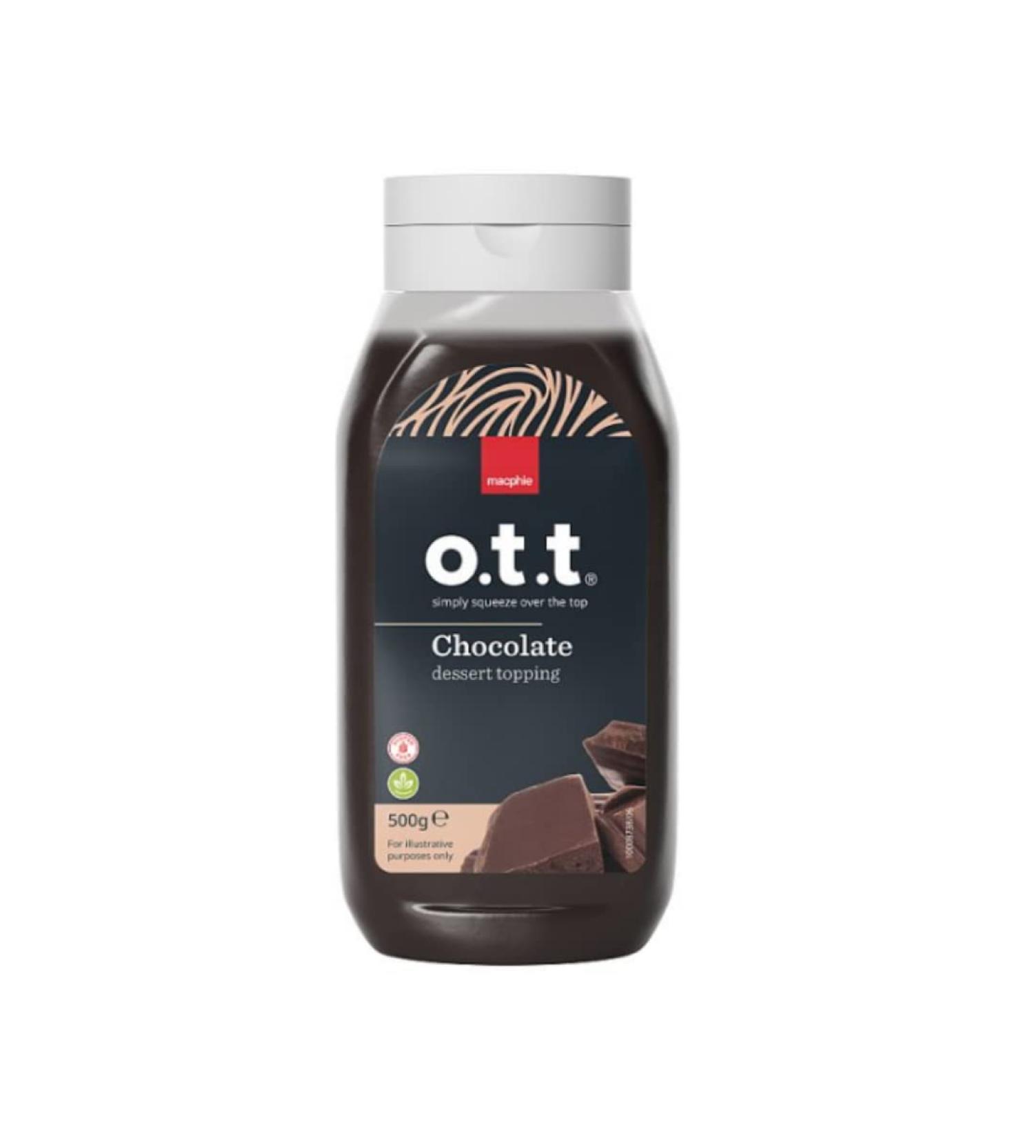 Macphie o.t.t Chocolate Dessert Topping 500g x 6 case