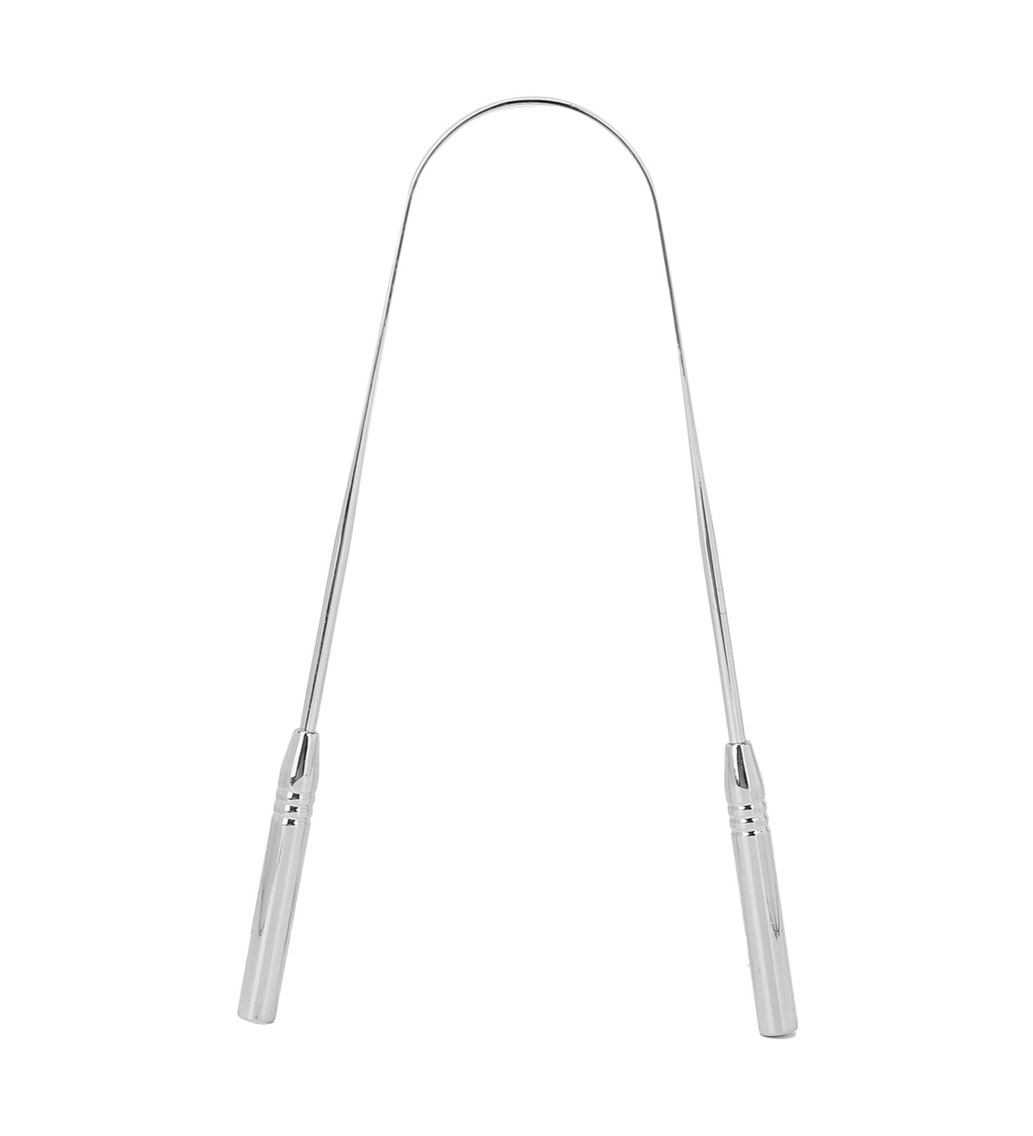 Verdant Touch Stainless Steel Tongue Scraper - Ultimate Oral Care Tool for Bad Breath & Hygiene | Metal Tongue Cleaner - Buy Online on GoSupps.com