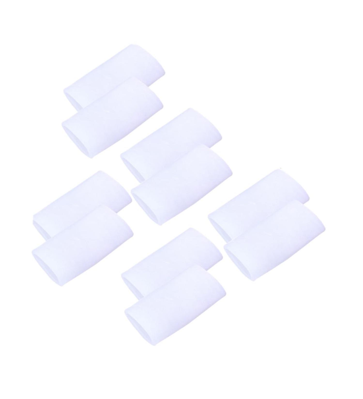 Gatuida 10 Pairs Toe Sleeves for Toe Caps Toe Cap Protector Thumb Protector Gelt Ear Sticker Ceramic Toothbrush Holder Nail Tools for Nail Art Bunion Eversion Corn Stickers White - Buy Online on GoSupps.com
