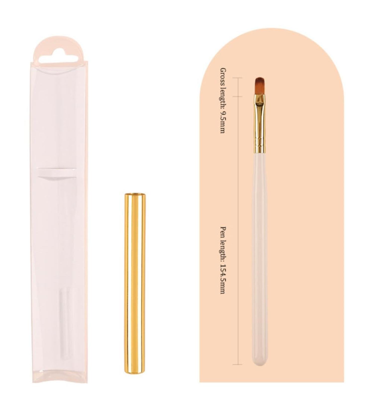 Japanese White Gold Rod Nail Pen Set - 12 Sizes Nail Brush Pen Set for Manicure