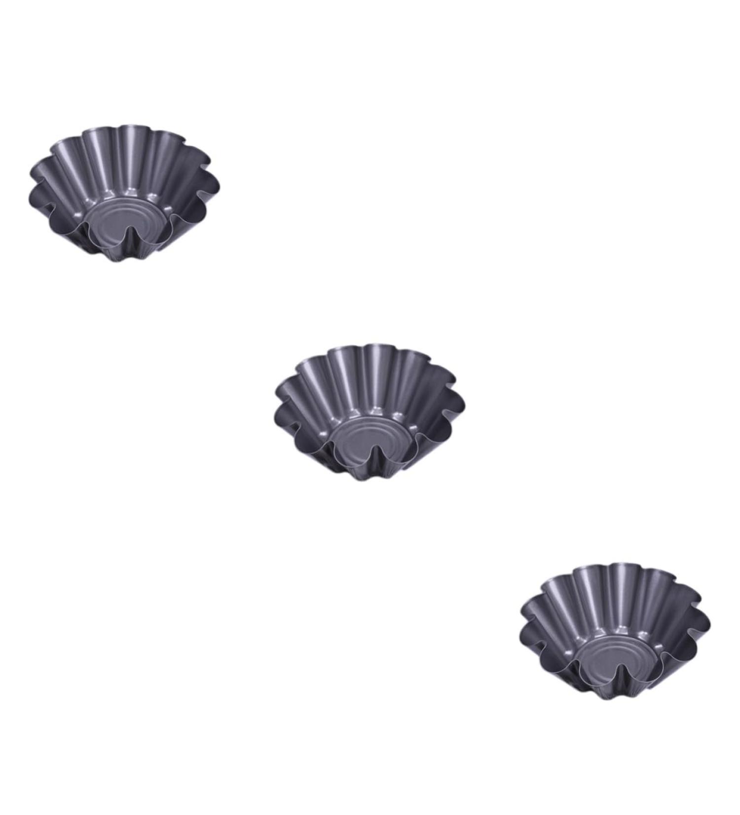 OUNONA 3pcs Bowl Shape Baking Mold Egg Tart Molds Candy Dispenser Machine Stuff for Kitchen Carbon Steel Bakeware Baking Tools Carbon Steel Griddle Paper Cups Non-Stick Baking Mold Cake mediumx3pcs Dark Greyx3pcs - Buy Online on GoSupps.com