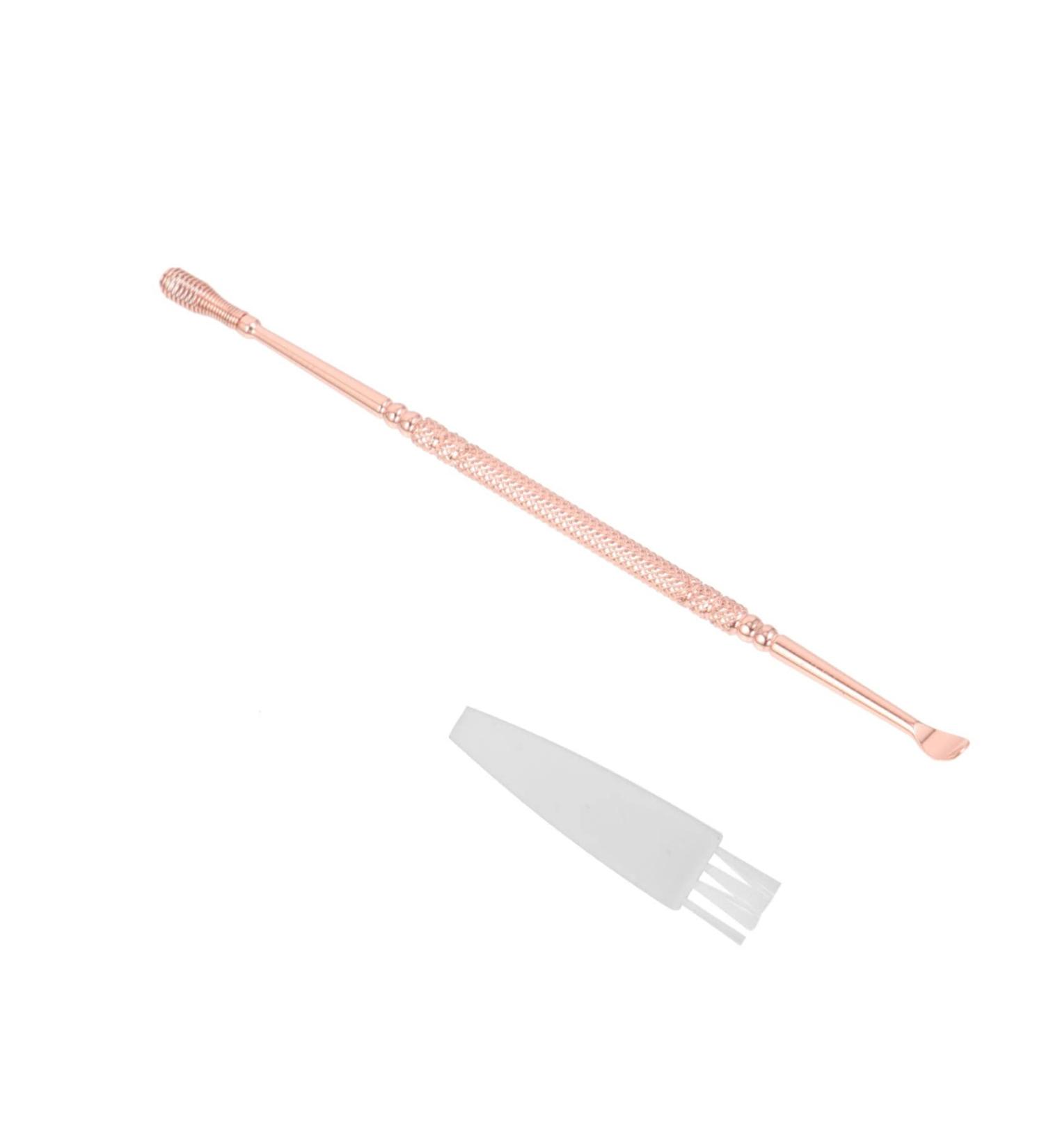 Rose Gold Spiral Ear Cleaner Tool - Stainless Steel Ear Pick for Earwax Removal | Reusable Outdoor Ear Accessory - 13X0.5CM - Buy Online on GoSupps.com