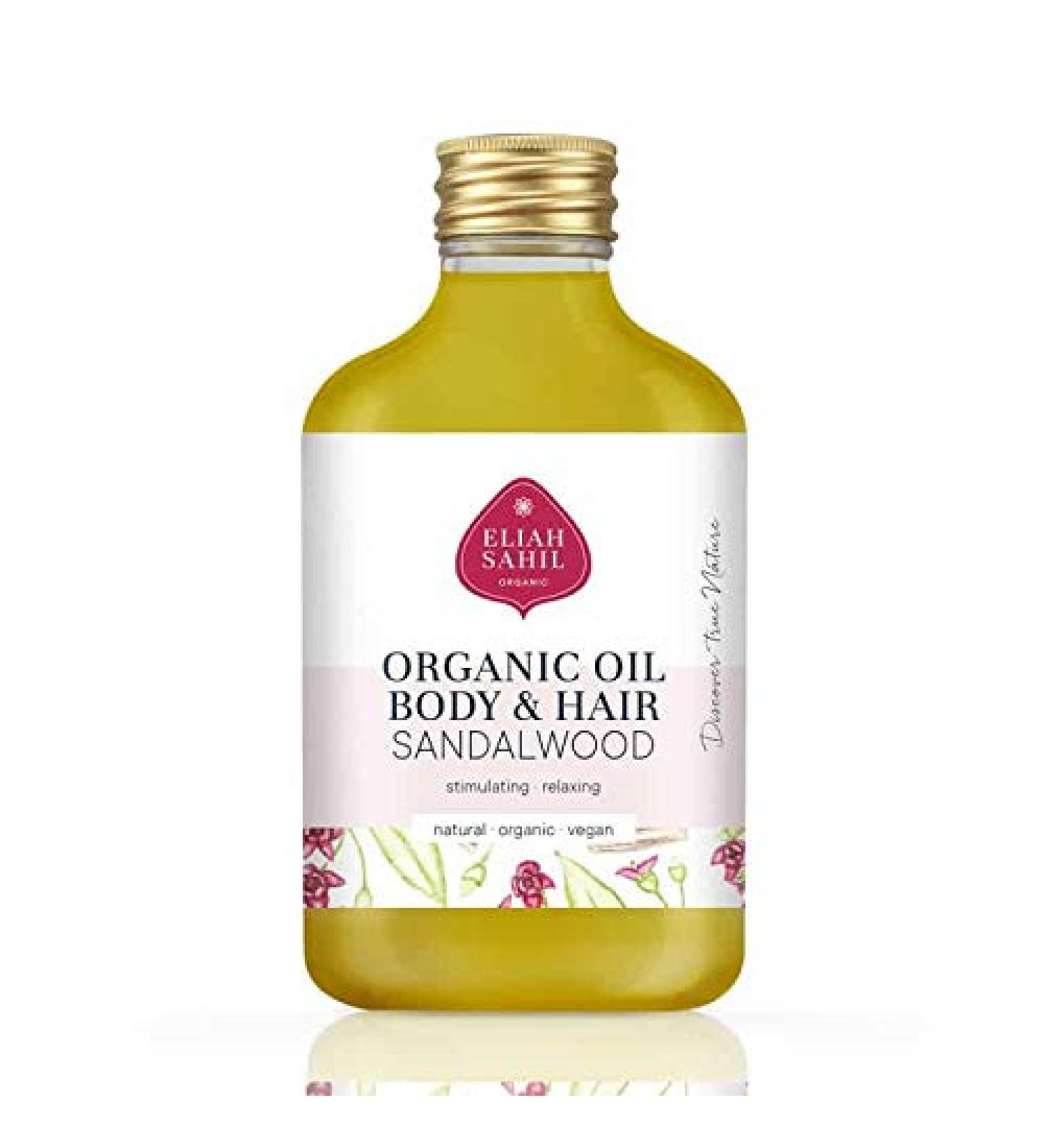 Organic Skin and Hair Care Oil with Sandalwood 100ml | Eliah Sahil