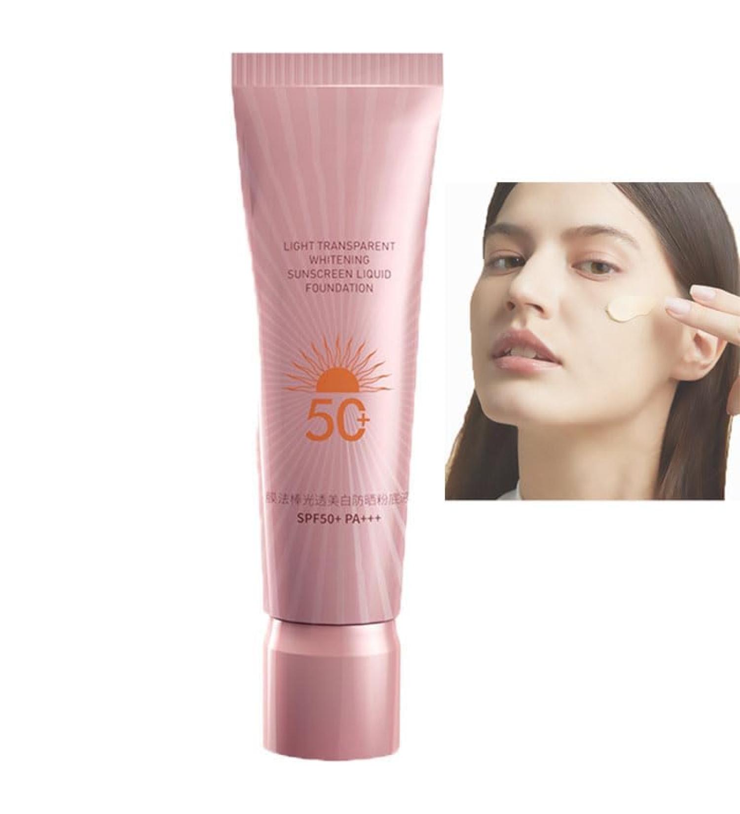 3 in 1 whitening sunscreen foundation concealer sunscreen foundation moisturizing foundation natural face sunscreen concealer foundation - Buy Online on GoSupps.com