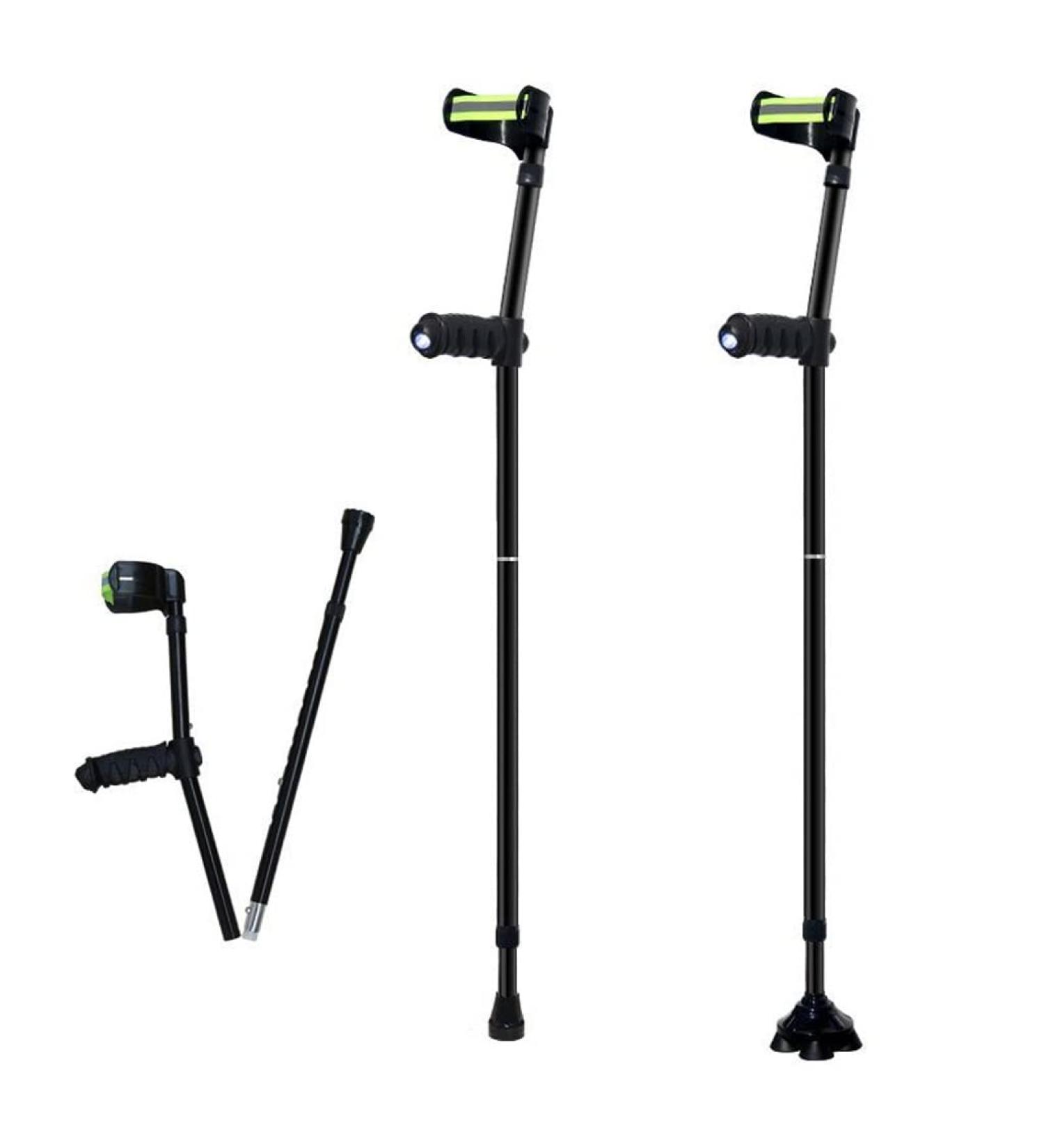 Arm Crutches Fracture Lightweight Telescopic Underarm Crutches Folding Elbow Crutches Portable Walker (Color : Schwarz Size : Folding Model) Smooth Sailing - Buy Online on GoSupps.com