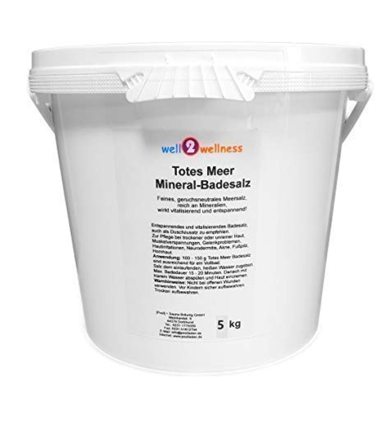 Dead Sea Mineral Bath Salt 5kg - 100% Natural Coarse Sauna Salt for Relaxation & Skin Benefits - Buy Online on GoSupps.com