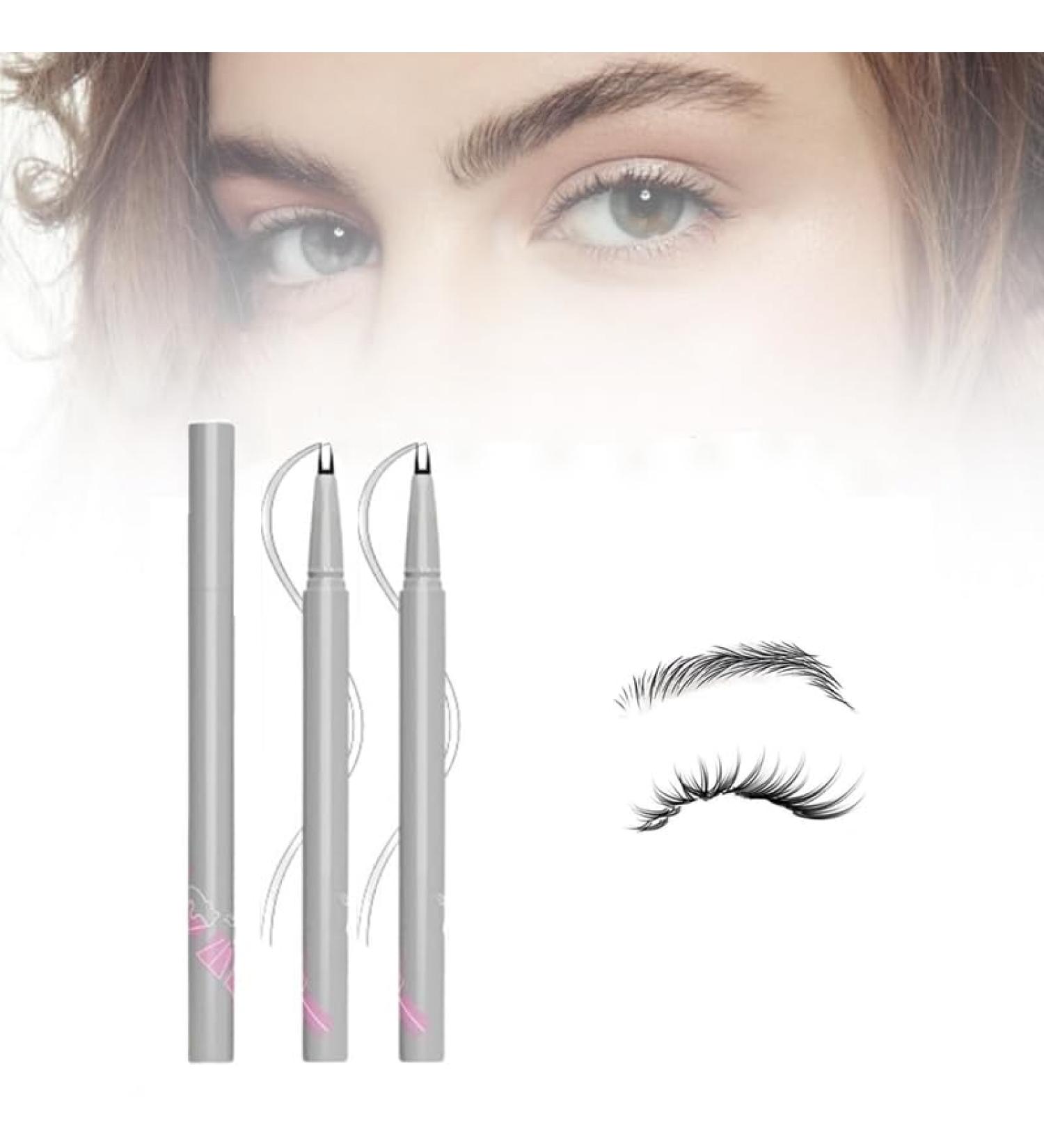 Double Tip Lower Eyelash Pencil 2024 New 3D Waterproof Eyelash Pen Eye Liner Liquid Eyeliner Dual Pronged Bottom Eyelashes Pen Waterproof Liquid Eyeliner for Natural Eye Makeup (Black-2pcs) - Buy Online on GoSupps.com