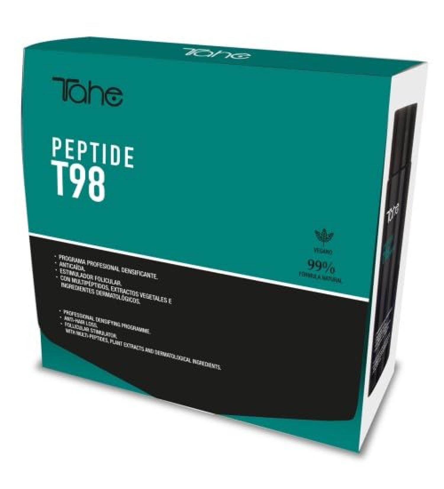 Tahe Peptide T98 Anti-hair loss densifying pack with Multi-peptides: Concentrate 6 x 10 ml + Peptide T98 Shampoo 300 ml - Buy Online on GoSupps.com