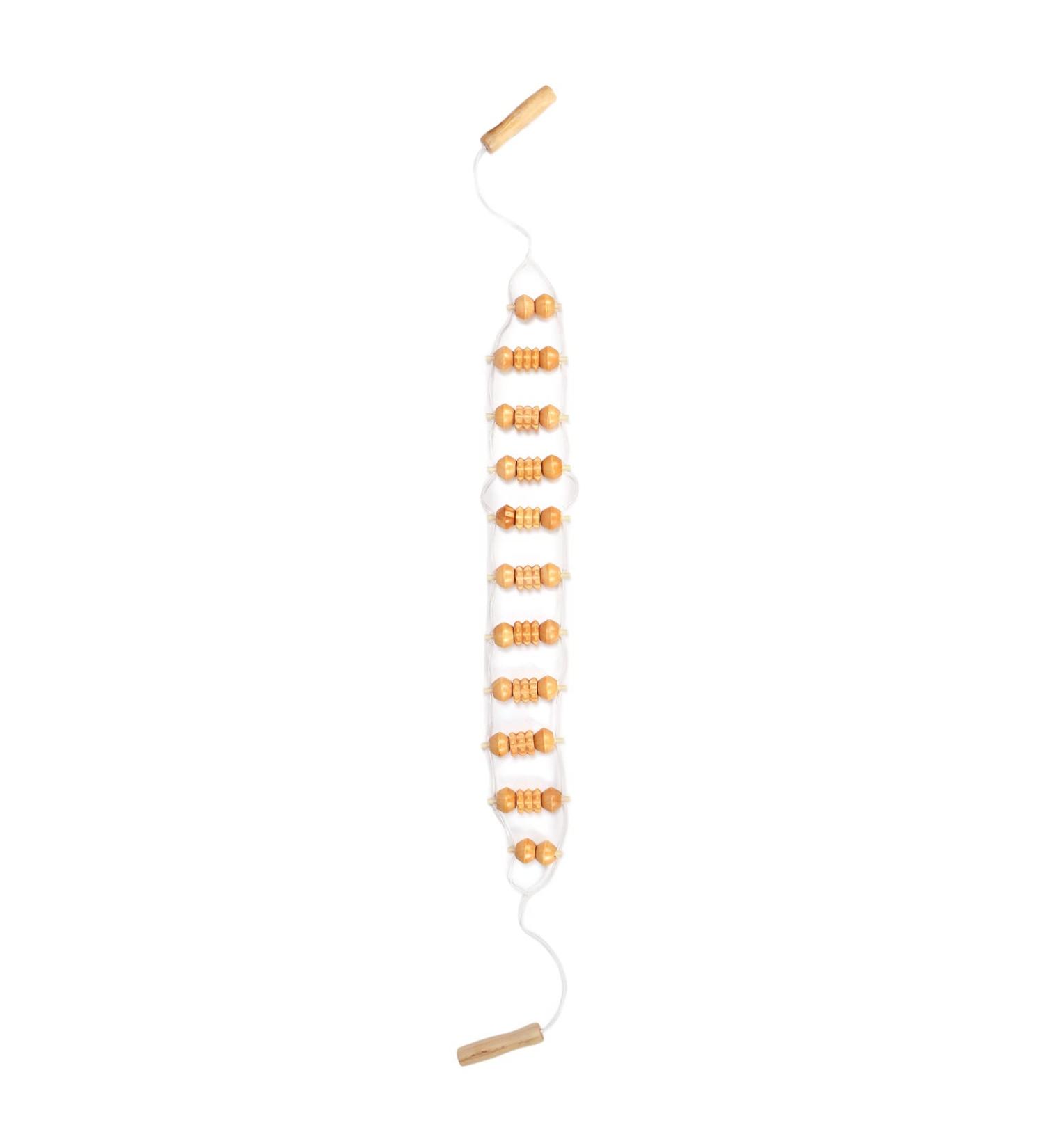 Wooden Back Massager Roller - Premium Neck & Back Massage Tool for Pain Relief | Body Shape & Relaxation Device - Buy Online on GoSupps.com