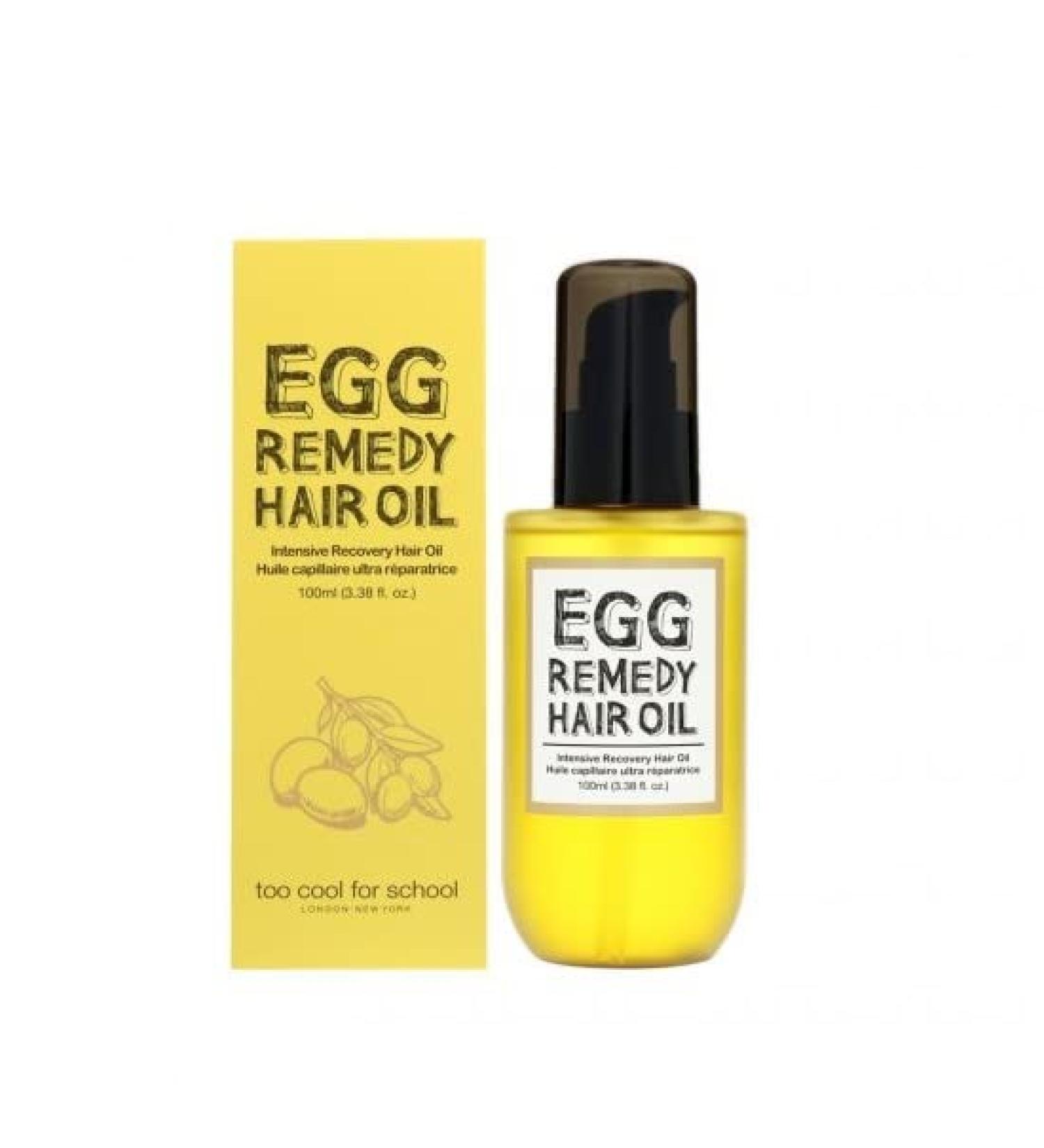 Too Cool For School Egg Remedy Hair Oil 100ml | Nourishing Hair Treatment | International Shipping - Buy Online on GoSupps.com