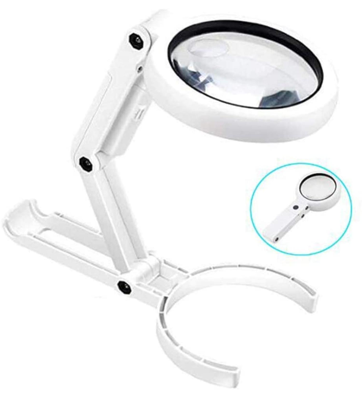 Desktop Magnifying Glass 5X 11x Handheld Magnifier Illuminated Desktop Magnifying Glasses with 8 Led Lights & Foldable Handle Reading Glass Loupe for Reading Repair Hobb Interesting Lofty Ambition - Buy Online on GoSupps.com