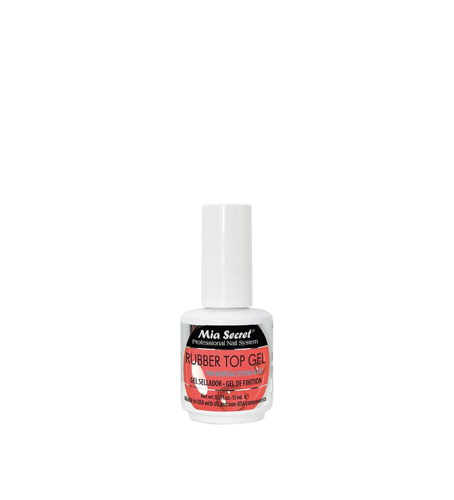Mia Secret Rubber Top Gel UV-LED topcoat for shiny nail finish