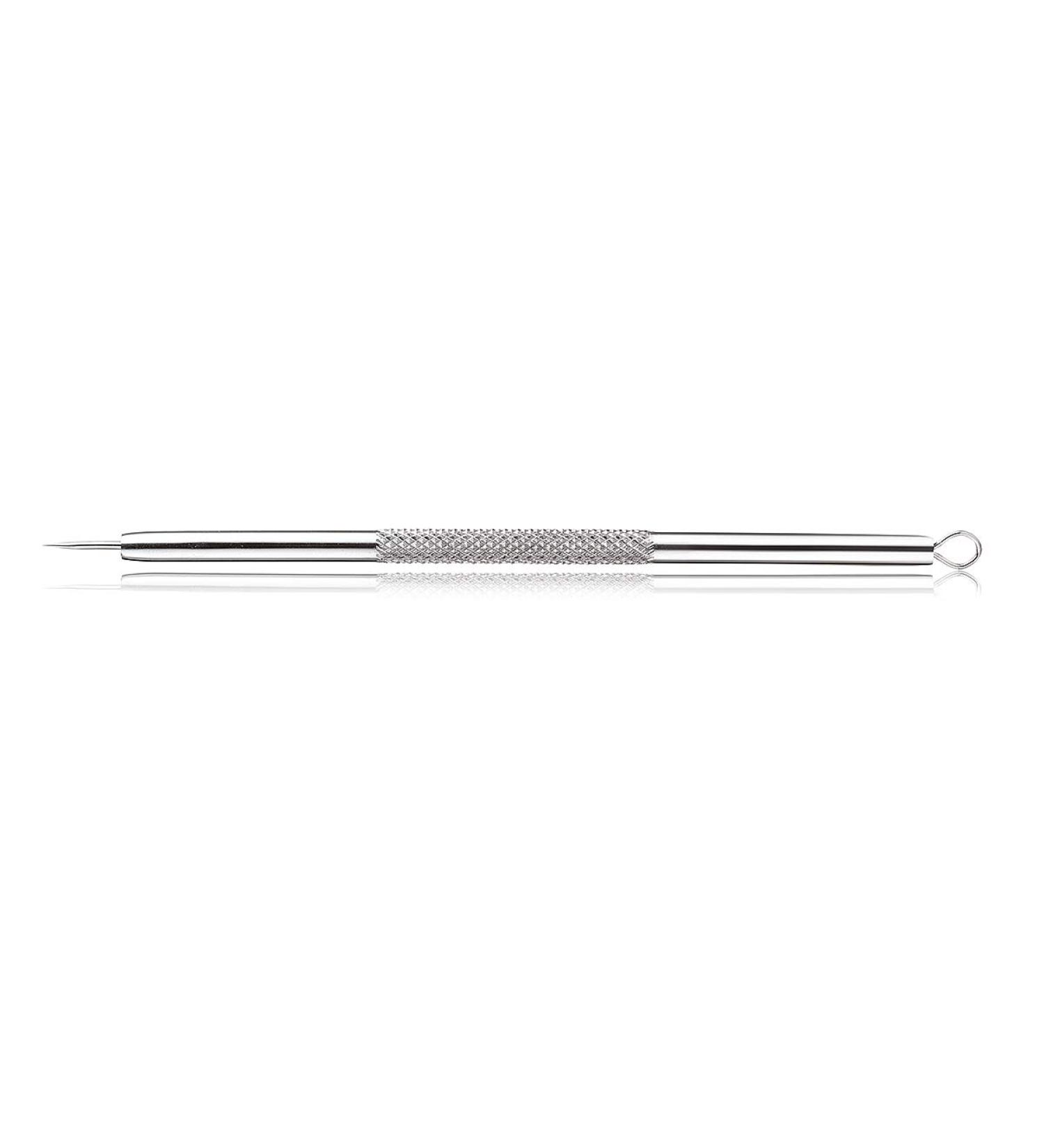 Comedone extractor with needle blackhead remover