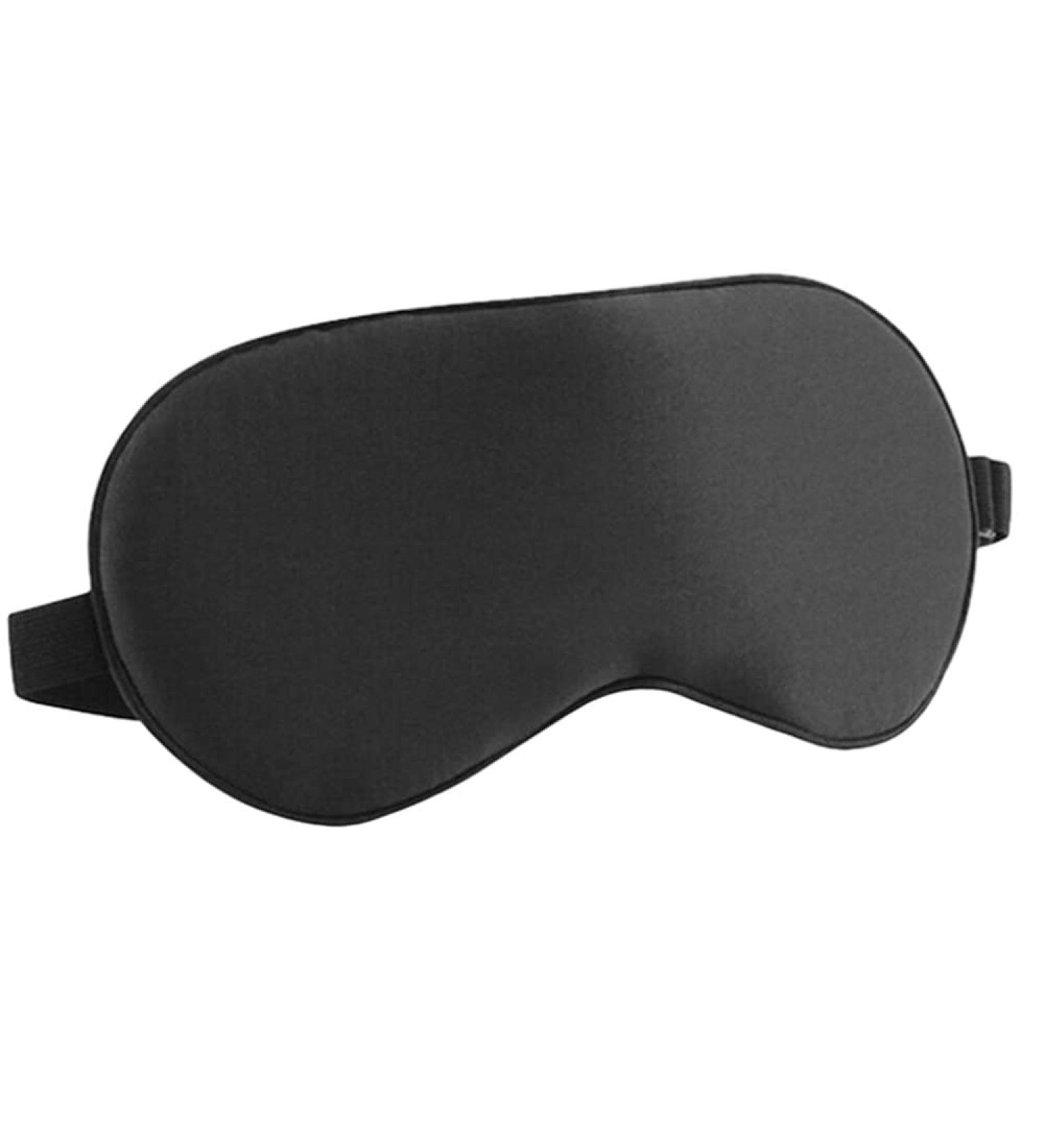 MAXFEEL 25 Momme 100% Mulberry Silk Sleep Mask - Adjustable Eye Cover for Men & Women Blocks Light Gender-Neutral Black Blindfold - Buy Online on GoSupps.com