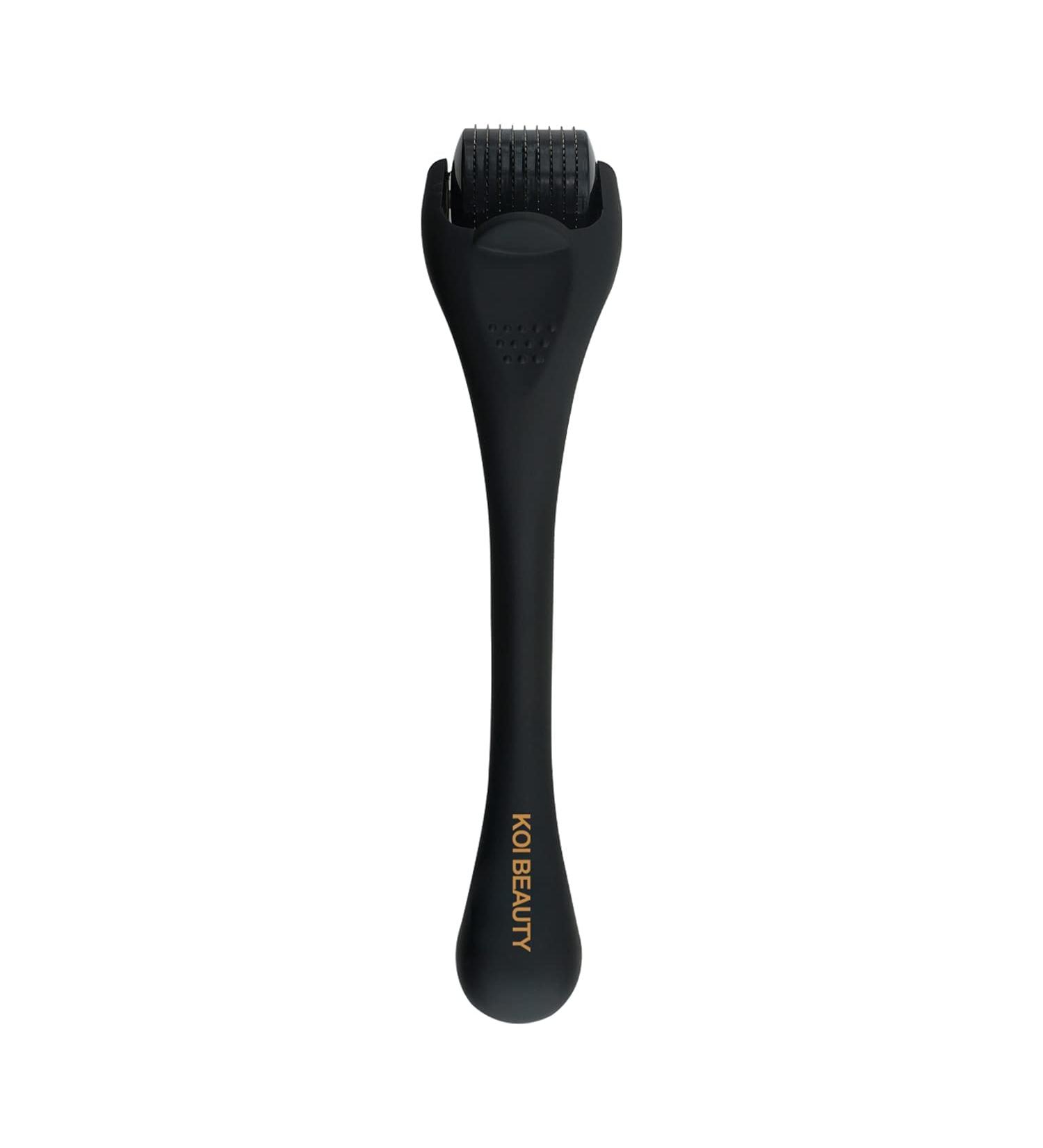 Koi Beauty Matte Black 540 Titanium Microneedling Roller for Face, Body, Hair & Beard Growth - Advanced Home Use Microneedle Dermaroller 1.0 - Buy Online on GoSupps.com