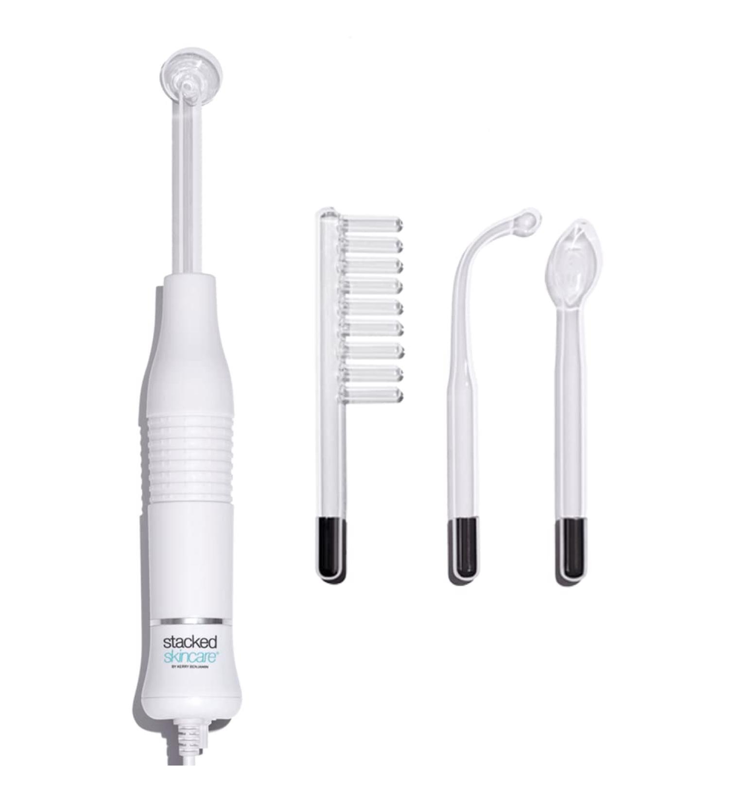 StackedSkincare High Frequency Wand: Acne Clearing Painless Face Tool with Gas Electrodes - Buy Online on GoSupps.com