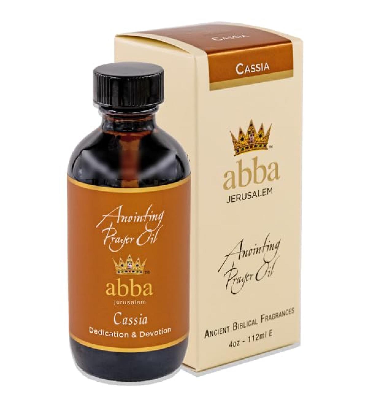 ABBA Oil CASSIA 4oz bottle ANOINTING Oil in Gift Box - ABBA Jerusalem