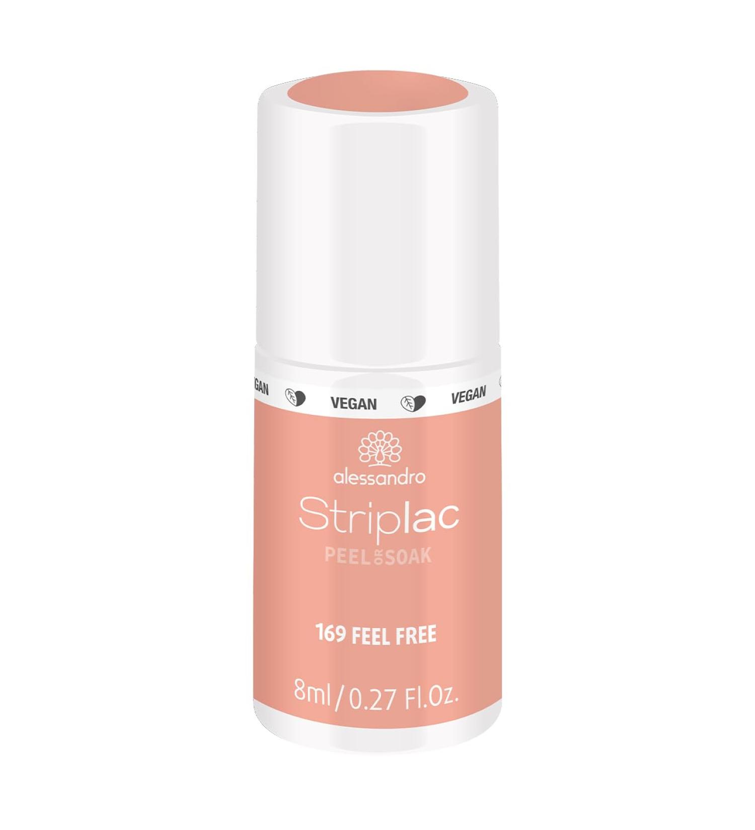 Alessandro Striplac UV Nail Polish FEEL FREE - Gentle Long-Lasting Peel-Off & Vegan - 8 ml - Buy Online on GoSupps.com