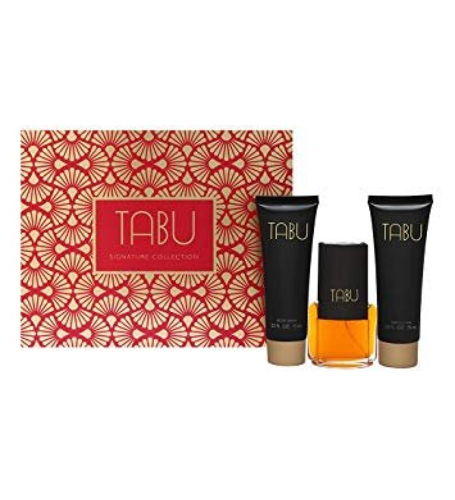 Tabu signature collection body lotion cologne spray and body wash