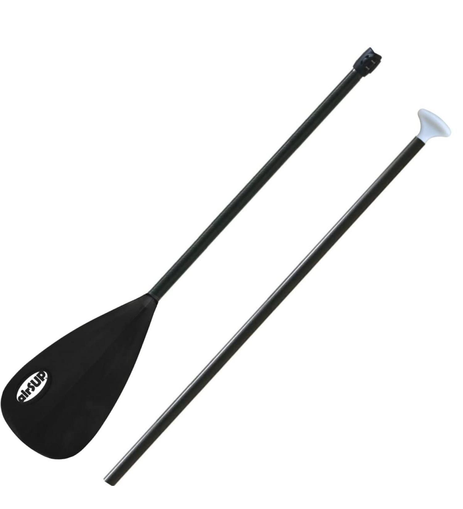 airSUP Tough 2 Piece Compact Paddle - Lightweight 31oz Oval Shaft Design, Black - Buy Online on GoSupps.com