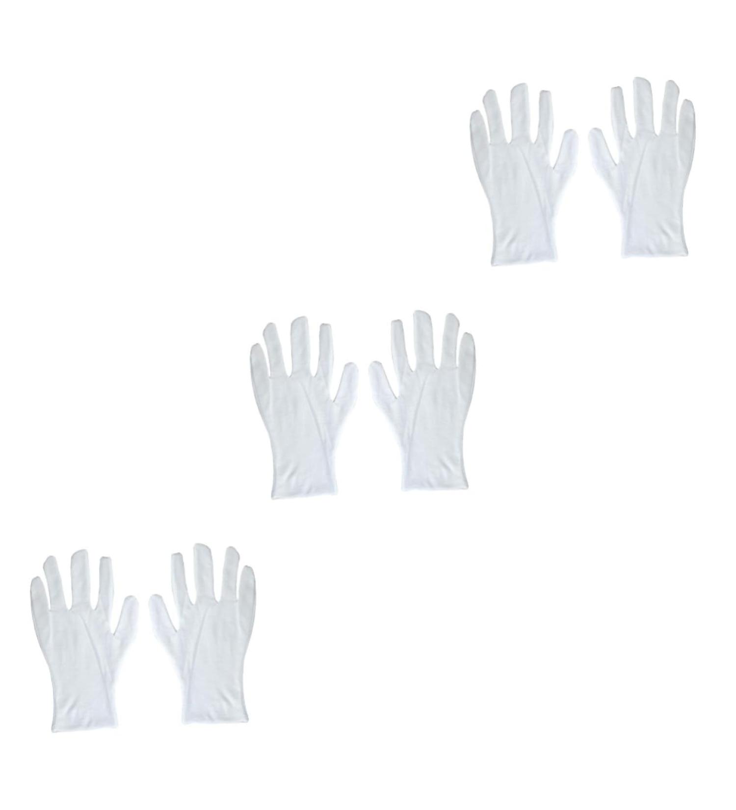 FRCOLOR Cotton Work Gloves 18 Pairs Cotton Gloves Factory Gloves White Gloves Lengthen Work White Work Gloves - Buy Online on GoSupps.com