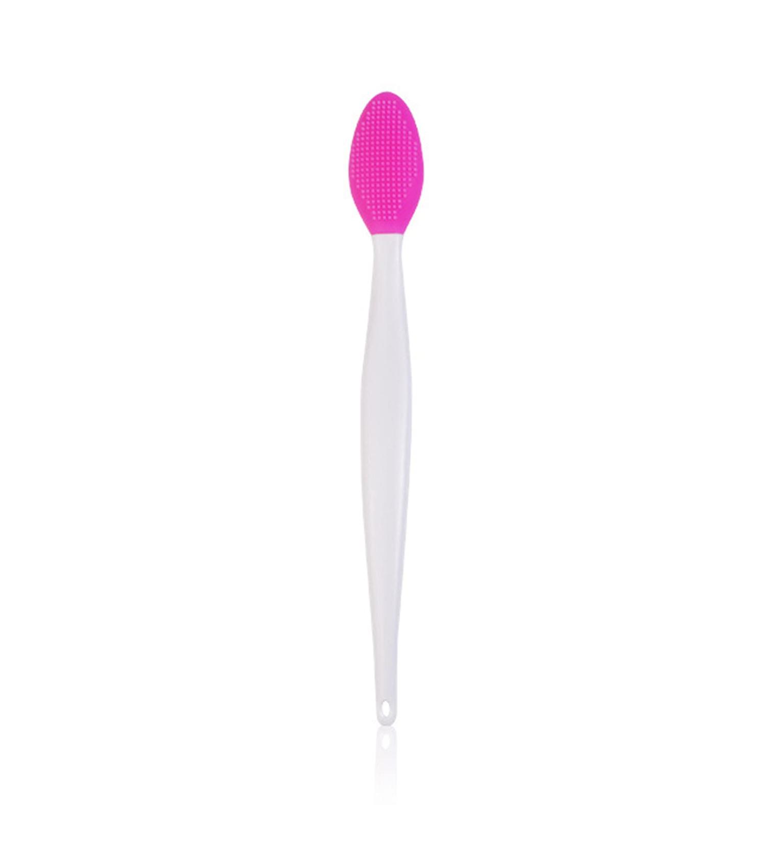 Double Side Nose Brush Silicone Beauty Nasal Blackhead Removing Long Handle Blackhead Clean Tools Skin Cleaning Tools for Home - Rose Red - Buy Online on GoSupps.com