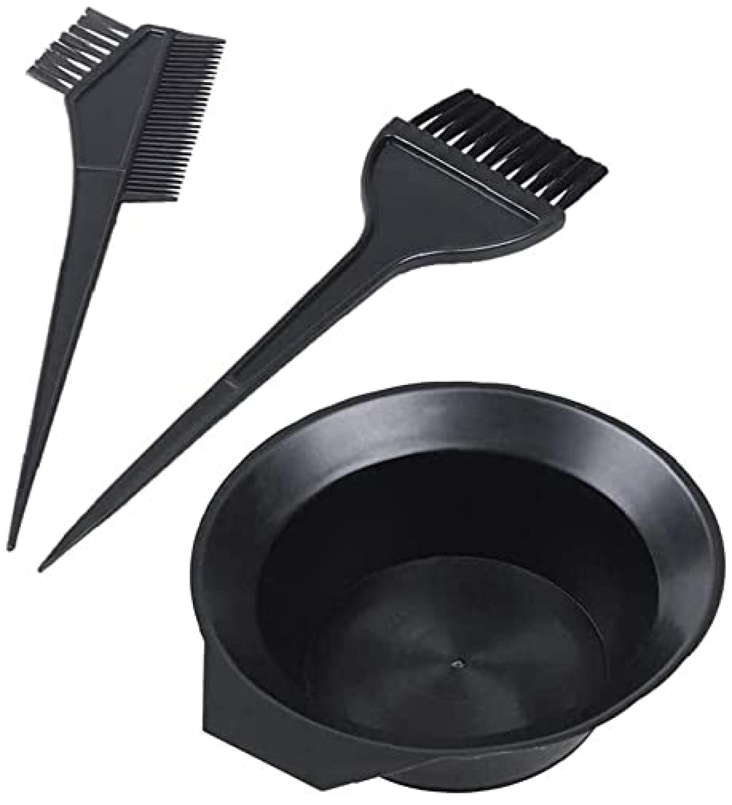 UKD Hair Coloring Kit Tool with Brush Bowl Set Double Sided Coloring Hair Salon Black for Fashion 3PCS Hairdressing Tool - Buy Online on GoSupps.com