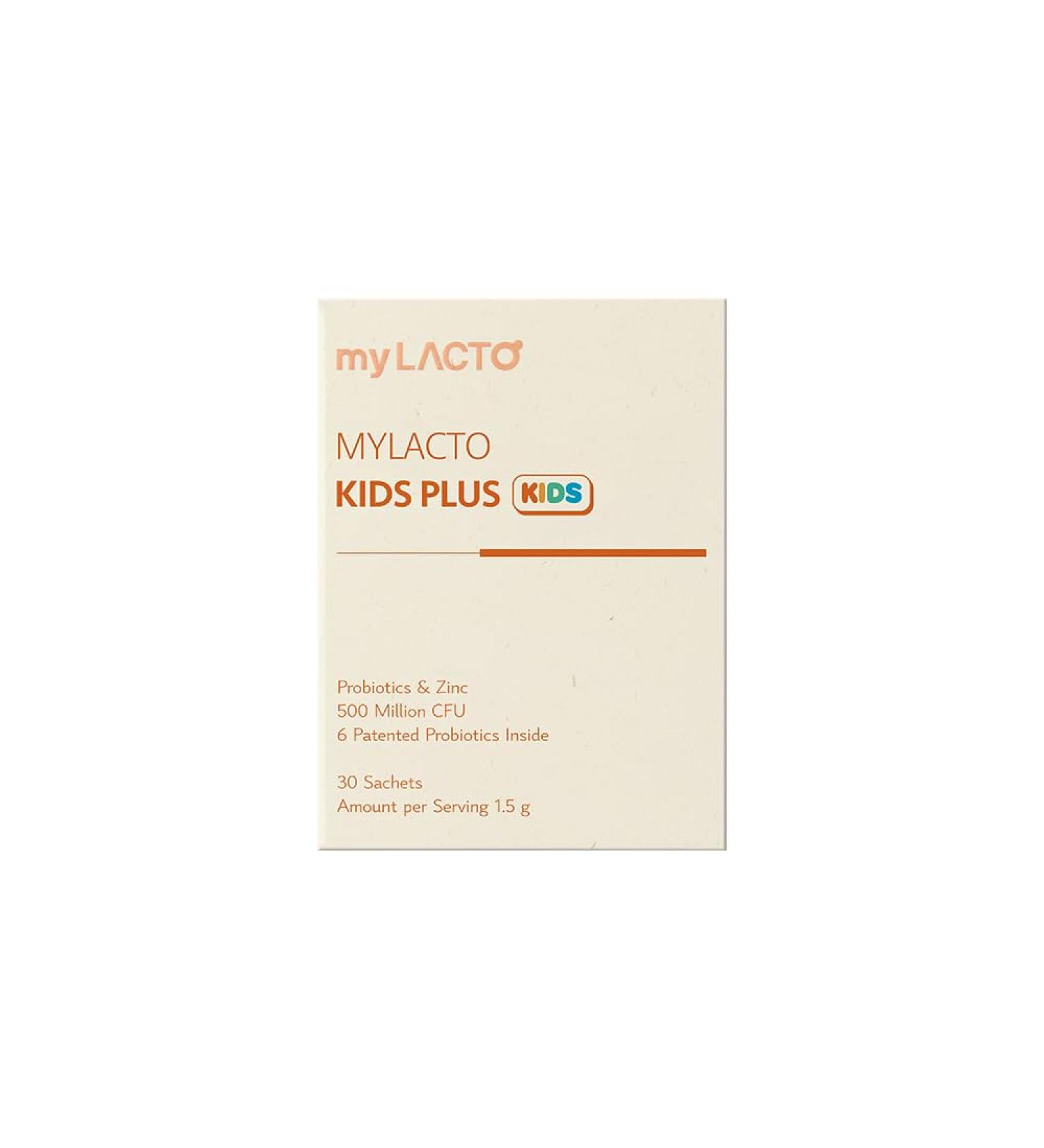 myLACTO Kids Plus Probiotics & Zinc 500 Million CFU Lactobacillus 1.5g x 30pcs Made in South Korea - Buy Online on GoSupps.com