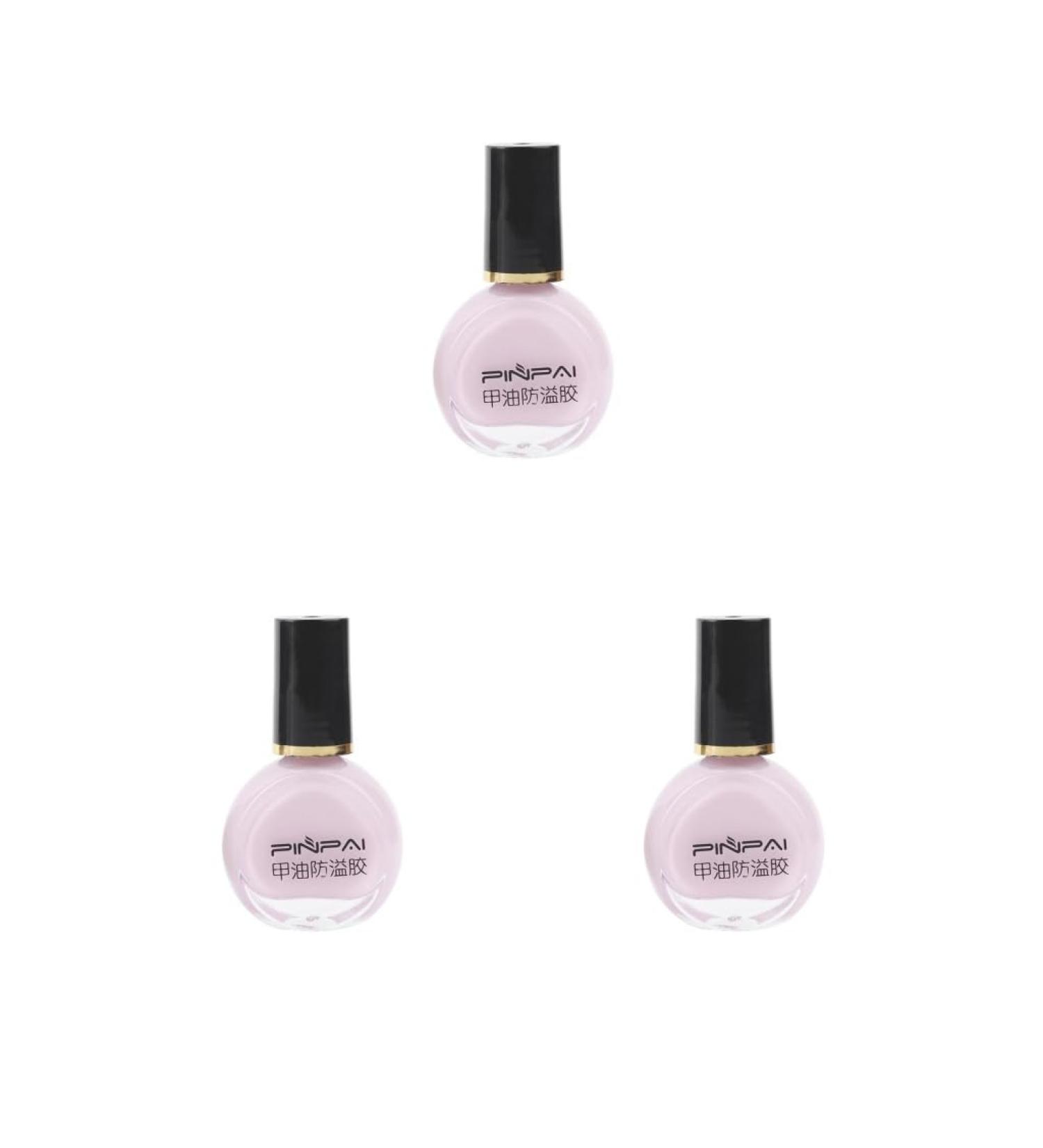 3 set of Nail Polish Glue Peel Off Liquid Nail Art Tape Latex Tape Finger Skin Protected Liquid Nail Care Tool Pink 10ml 3 set of (Pink 10ml) - Buy Online on GoSupps.com