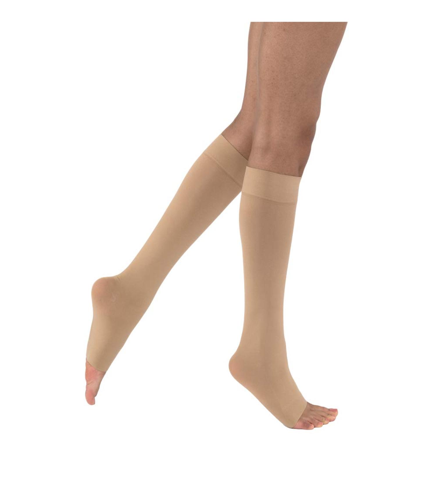 JOBST Opaque Knee High Compression Stockings 30-40 mmHg - SoftFit Technology Open Toe Medium Natural - International Shipping Available - Buy Online on GoSupps.com