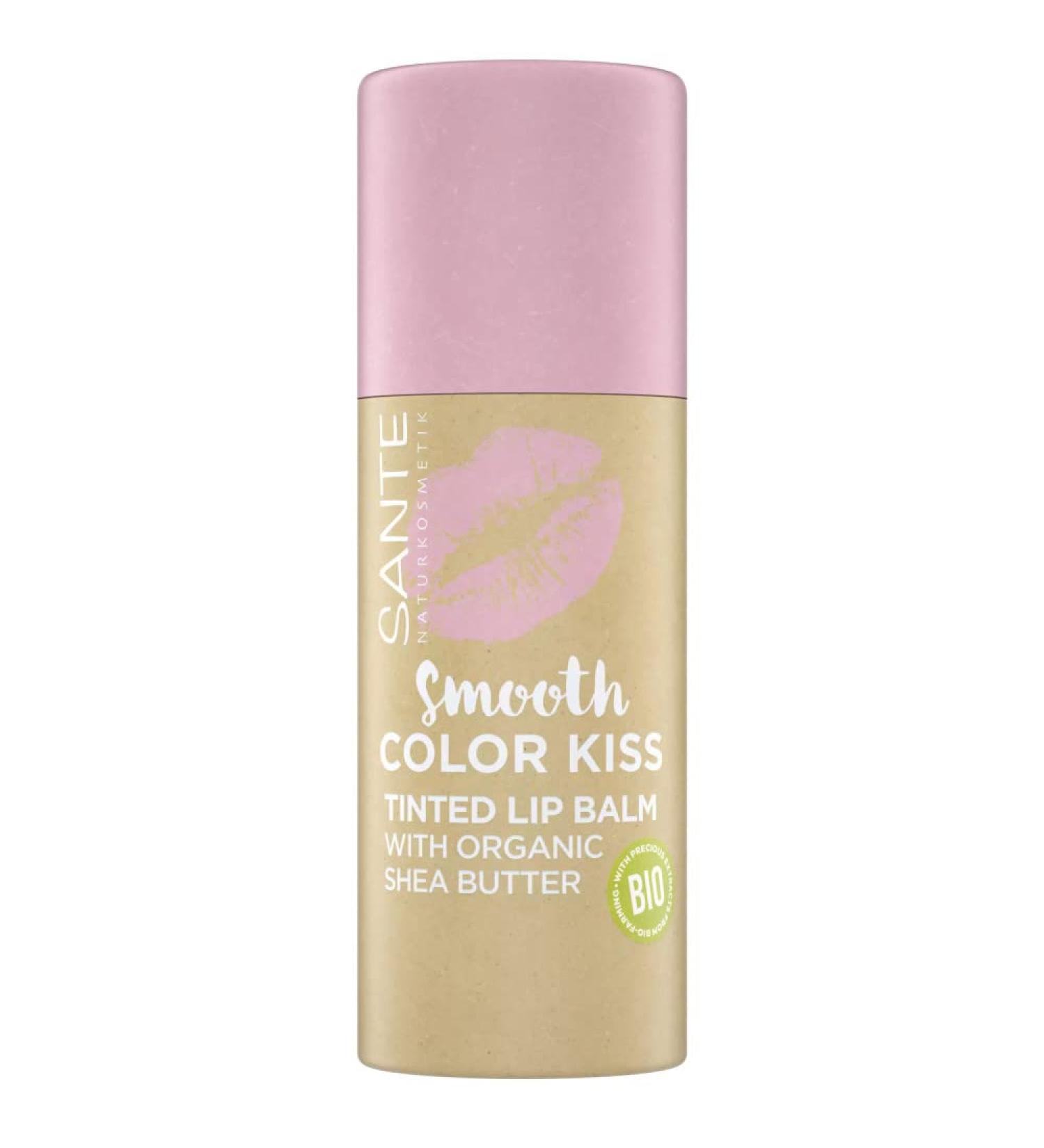 Sante Naturkosmetik Sante Naturkosmetik Smooth Color Kiss Organic Shea Butter Tinted Lip Balm Moisturizes Delicate Fruity Scent 04 Soft Ros 7g Net Wt 0.25oz