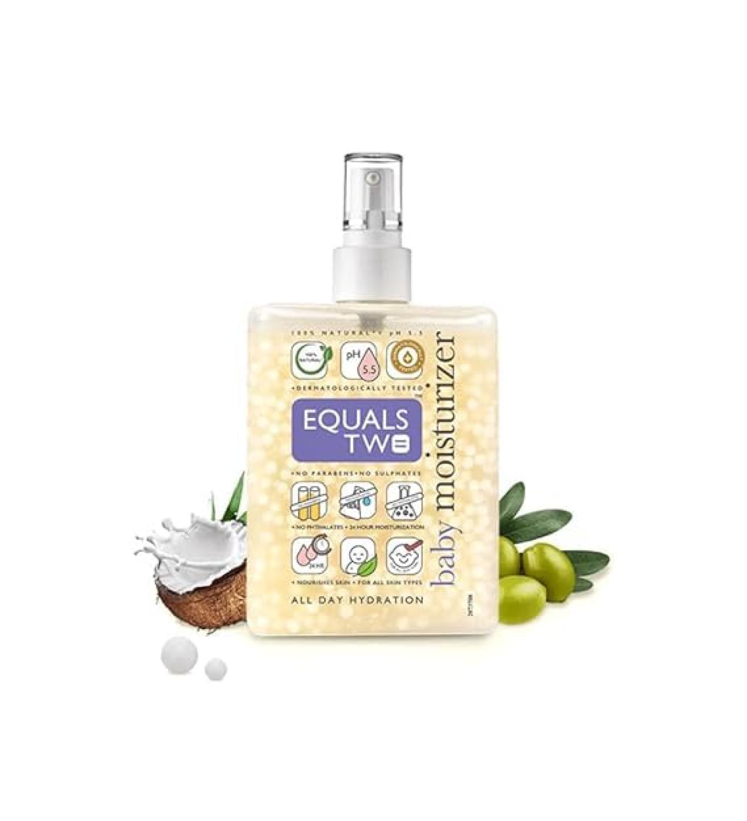 EQUALS_TWO Baby Moisturizer - 100% Natural All Day Hydration | Nourishes Skin | 200 ml - Shop Internationally - Buy Online on GoSupps.com