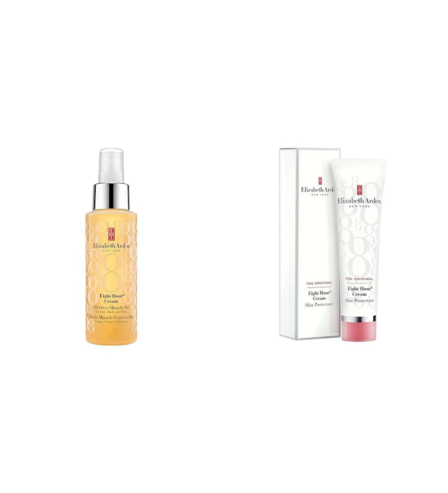 Shop Elizabeth Arden Eight Hour Cream & Miracle Oil Pack - Intensive Moisturizer for Face Body & Hair - 50ml & 100ml - International Shipping Available - Buy Online on GoSupps.com