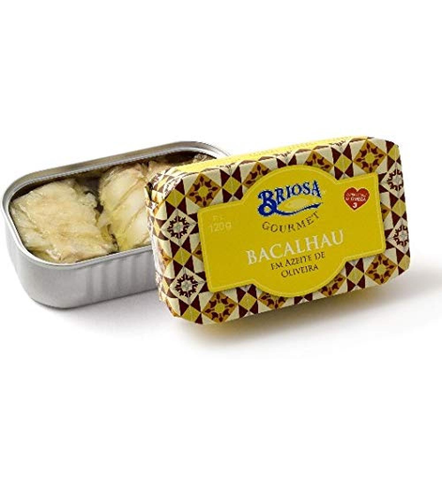 BRIOSA Gourmet Cod in Olive Oil / Gourmet Product from Portugal - 5 x 120g Pack