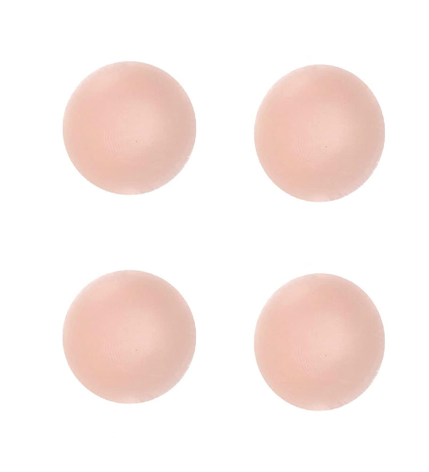 Buy FZBNSRKO 2 Pairs Natural Silicone Reusable Nipple Covers - Adhesive Breast Pads for Women | Gel Petals Pasties Bra Pads - Buy Online on GoSupps.com