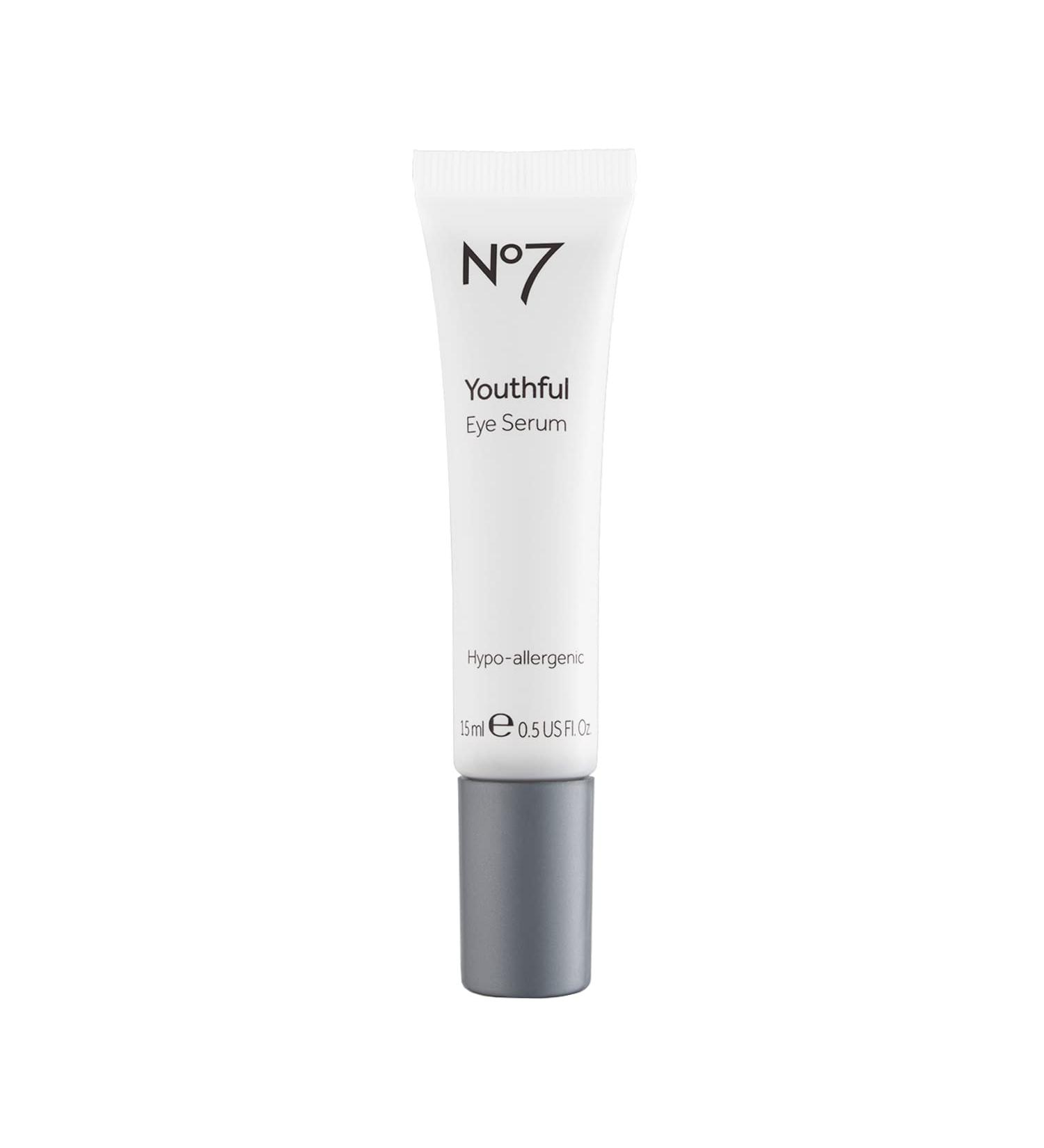 No7 Youthful Eye Serum - Vitamin A Anti Aging Solution for Under Eye Bags - Hyaluronic Acid + Vitamin C Brightening Serum - 15ml - Buy Online on GoSupps.com