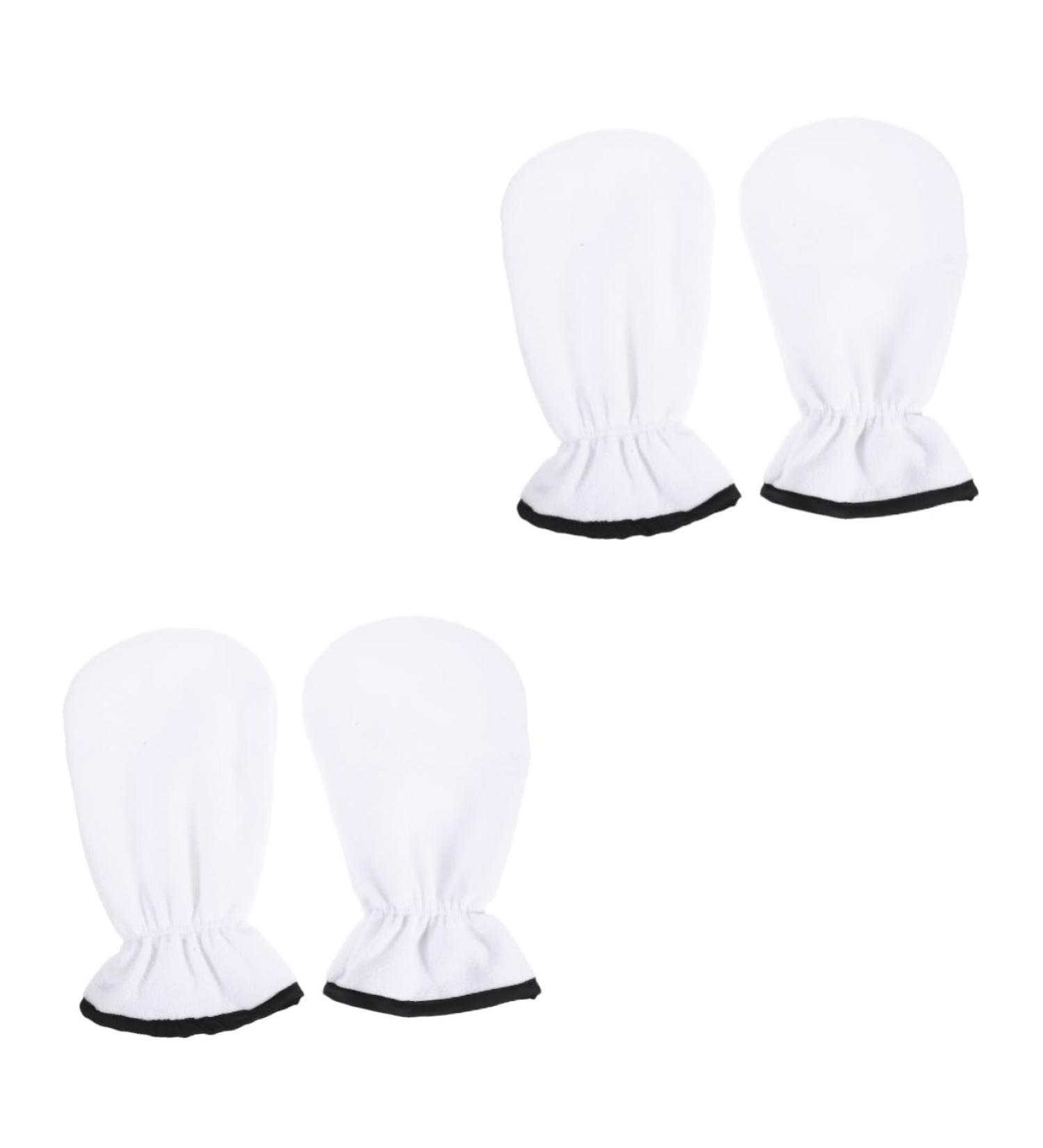 FOMIYES 2 Pairs Maintenance Essential Oil Gloves Hot Wax Mitts Hand Wax Gloves Paraffin Wax for Feet Warmer Hand Care Mittens Hand Mitts Paraffin Hand Mittens Flannel Cosmetic Spa White - Buy Online on GoSupps.com