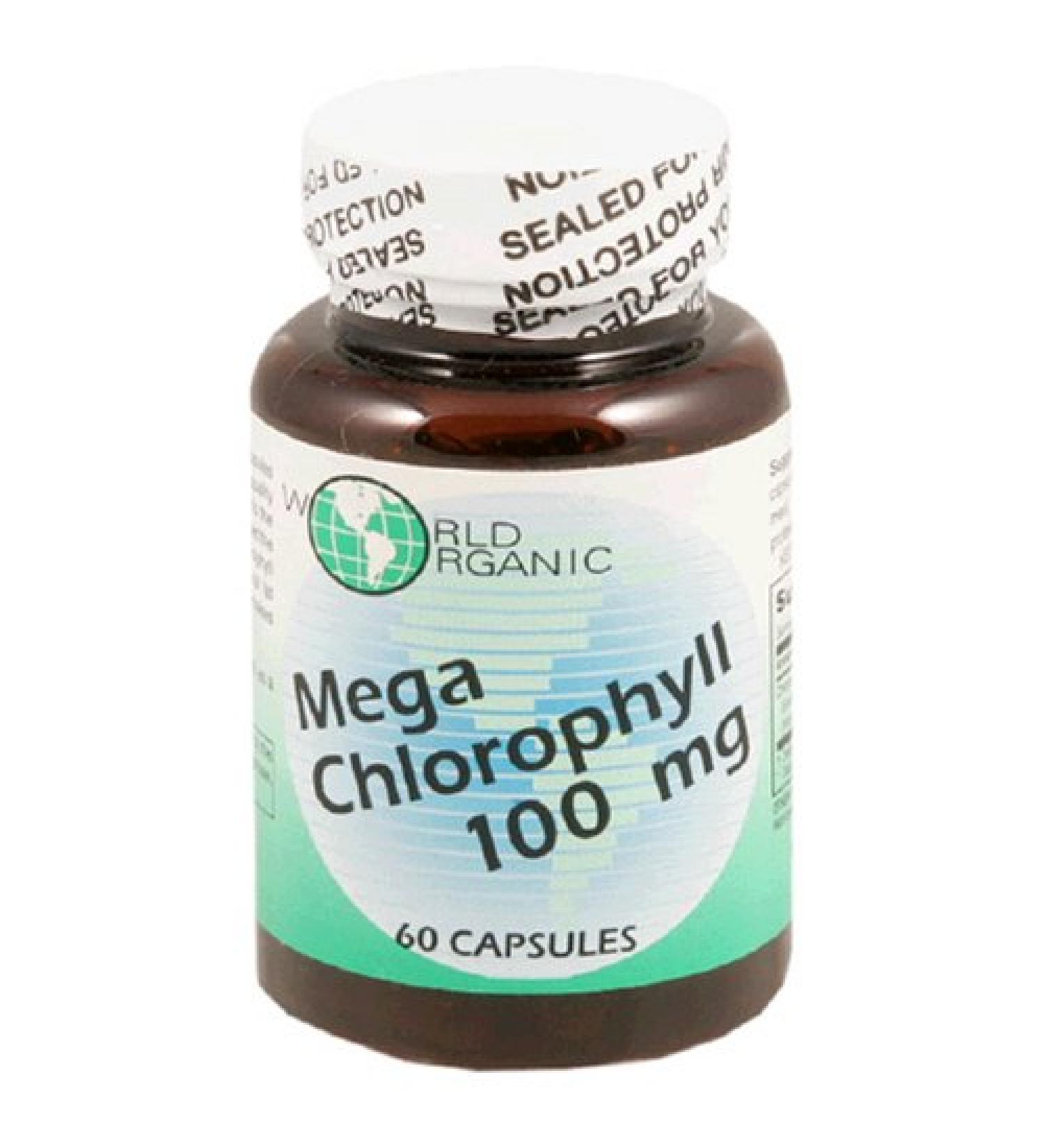 World Organic Mega Chlorophyll 100 mg Capsules 60 capsules (Pack of 3)