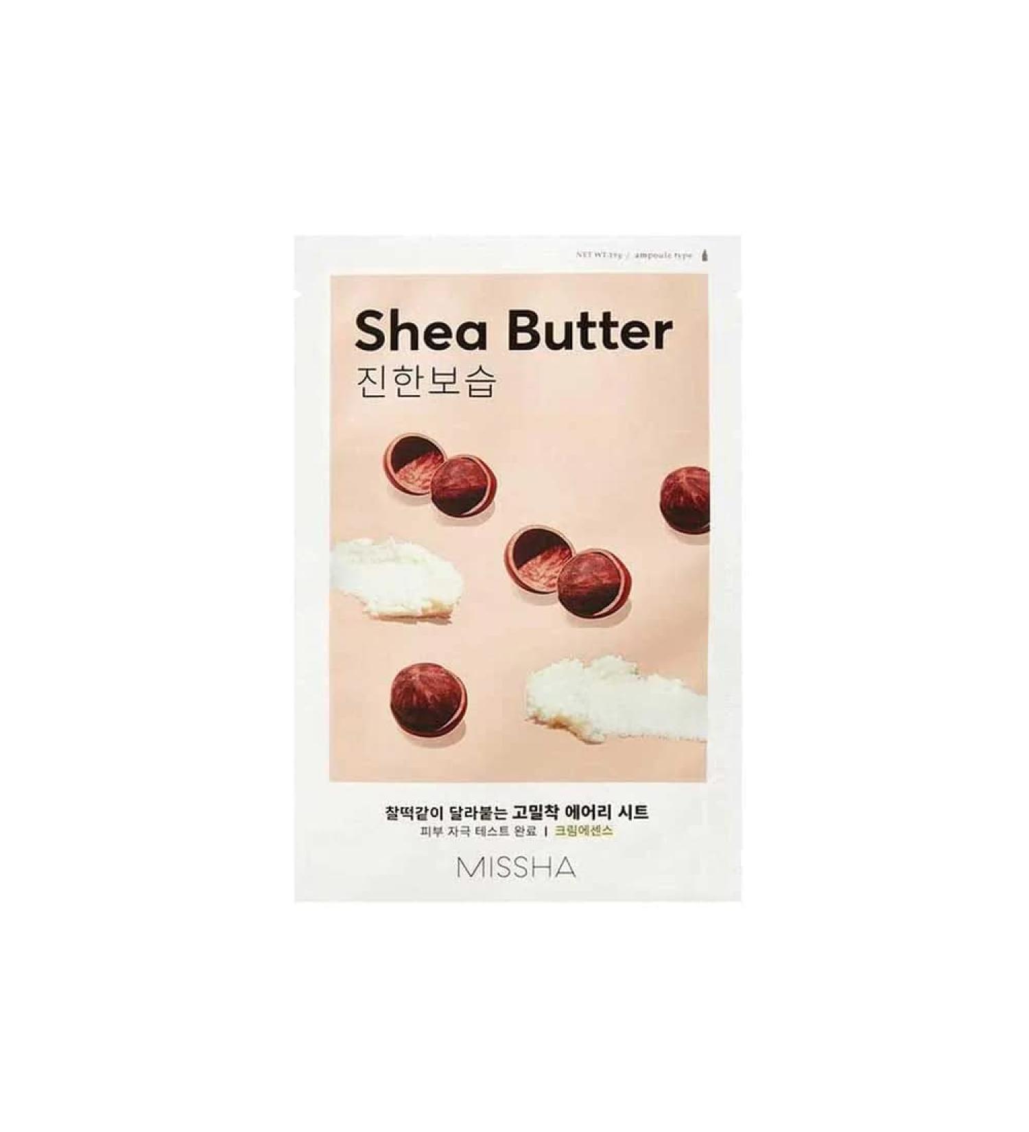 MISSHA Airy Fit Sheet Mask (Shea Butter) - Hydrating 19ml Face Mask for Glowing Skin | 1 Pack - Shop Now! - Buy Online on GoSupps.com